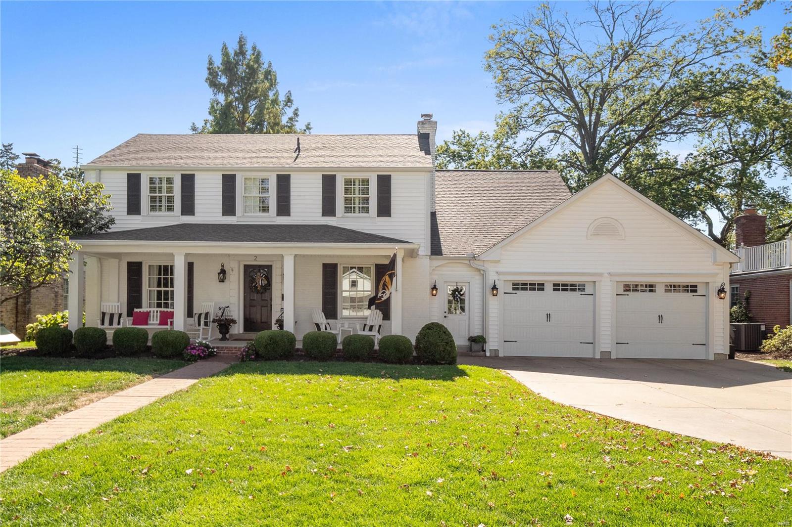This exceptional Kirkwood Home is Better than New, blending transitional & classic seamlessly. 2015 High-End addition by Herring Design & Development, this property is turnkey. The Spacious Gourmet kitchen features white inset cabinets, Marble countertops, Viking range, & massive island. Open-Concept design seamlessly connects the kitchen to the family rm, boasting high ceilings & tons of natural light & Frpl. The huge Din RM provides a perfect space to entertain. Enter from the oversized 2+ car garage into a Lrg mudrm & main flr office space is perfect for work or study. The 2nd floor vaulted primary w/ luxury bath features a white double vanity, Lrg shower, & Lrg walk-in closet. Upstairs features 3 addtl spacious beds, 2 full baths (one ensuite), & laundry rm for ultimate convenience. LL offers more space for relaxation & recreation, w/ a deep pour for a family rm, designated space for golf practice, Plus Full Bath & 5th Bedroom w egress window. 2015 Marvin Windows & Doors.