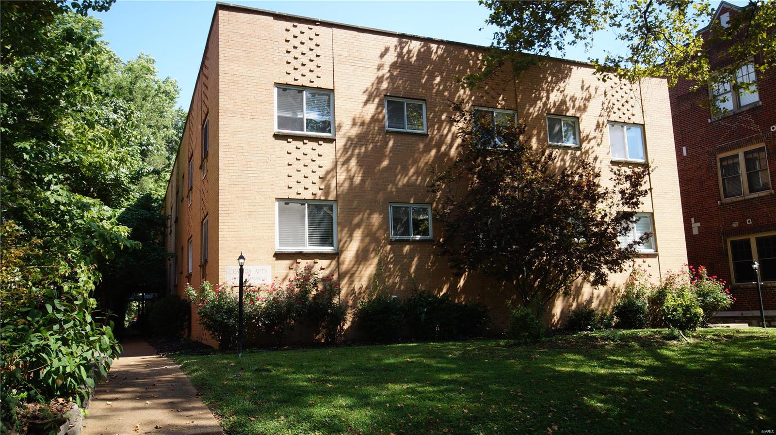 Updated 24 unit apartment complex located in Shaw across the street from Tower Grove Park and walking distance to the Botanical Gardens. This meticulously maintained turn key building has 8 two beds that are 800 sq ft, 4 large one beds that are 800 sq ft and 12 one beds that are 700 sq ft. Building features updated kitchens with newer cabinets and breakfast bar, stainless steel appliances, bathrooms have been updated, there are hardwood floors, on site laundry, off street parking, storage lockers for the tenants, central air and forced air heat. The gross income for the building after 5% vacancy is $222,220 with expenses of $57,164 for a net income of $165,056. Buildings like this rarely become available for sale.