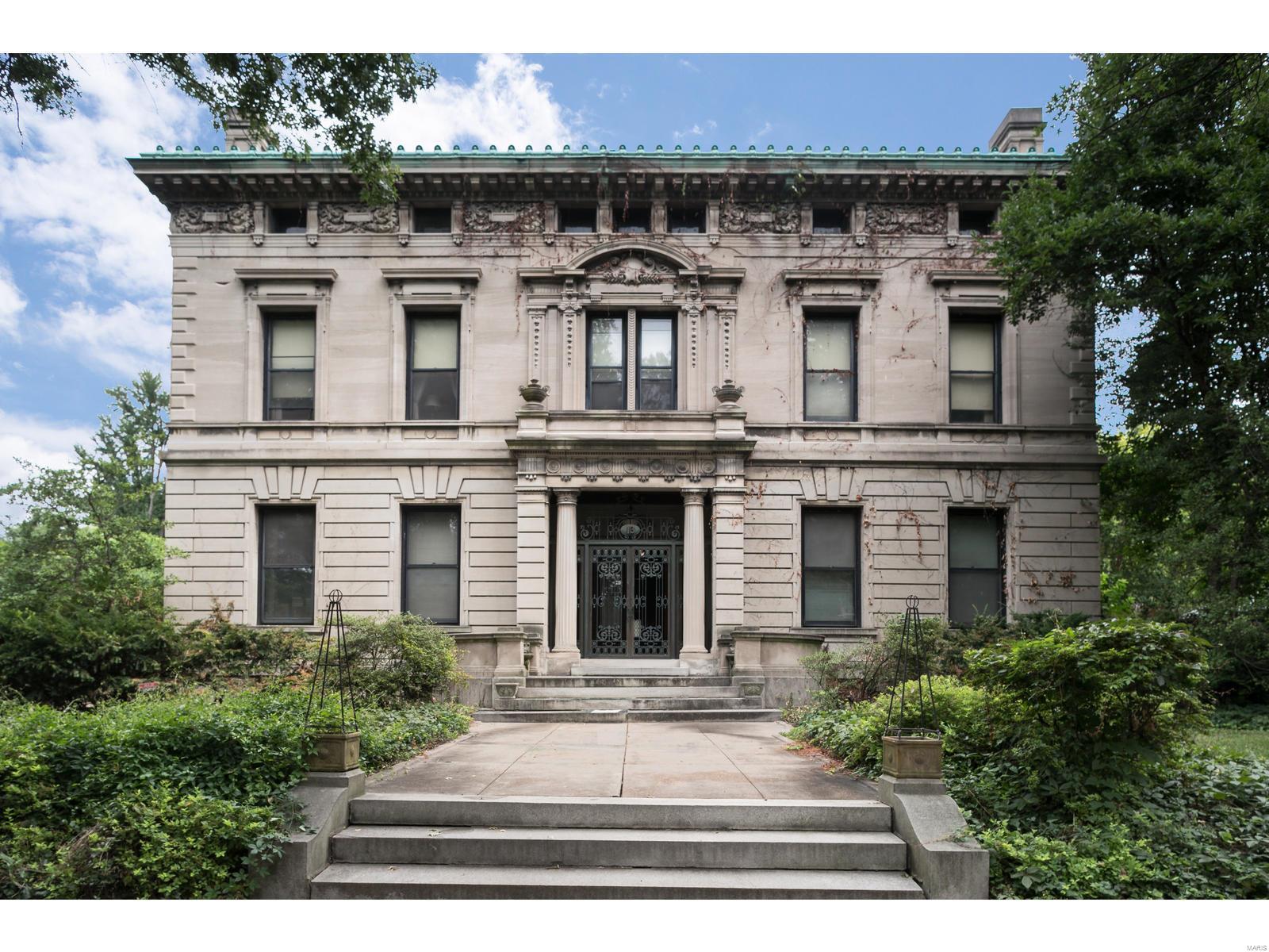 Dating from 1899, this High English Renaissance-style residence is considered to be the career Masterpiece of renown architect Ernst Janssen. The architectural detail and quality of materials, both interior and exterior, is unparalleled and irreplaceable. The limestone façade and bronze entry doors set the tone for what is within. Mahogany paneling and beams, oak linenfold paneling, leaded windows with stained glass, incredible ceiling plasterwork, hand-wrought iron railing along the entry hall staircase, hand-carved fireplace mantels and original lighting fixtures are simply breathtaking.  Superb proportions are another hallmark of the interior spaces, particularly as presented in the entry hall with its eye-catching staircase and leaded windows. A total of eight bedrooms, 5 ½ bathrooms, and a detached 6 car garage. Sold as-is.  The seller has paid a special assessments for 2019.  Seller will not pay for special assessment installments for 2020 and 2021 of $1,500 per year. Additional Rooms: Sun Room
