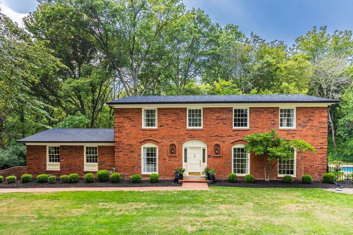 This Town & Country gem has been completely transformed with luxurious updates! Nestled at the end of a quiet cul-de-sac on a sprawling 1.26-acre lot, this home offers a private pool escape, inviting courtyard, all seasons room and picturesque setting backing to trees. The foyer welcomes you with marble tile, leading to an expansive living area with engineered oak hardwood floors and custom wet bar. The kitchen is a chef's delight with premier appliances, new custom cabinetry, and marble countertops. Retreat to the master suite featuring his/hers vanities, oversized soaking tub, custom shower & large walk-in closet.  2 additional bedrooms complete the second floor with full bath. The home is adorned w/ new trim, lighting, custom millwork, including 8 arch doorways and a refined office/study with built-ins and pocket doors.  The unfinished and very clean LL provides opportunity to add your finishing touches and additional living space! New Roof 2024. See features sheet for more details. Additional Rooms: Sun Room