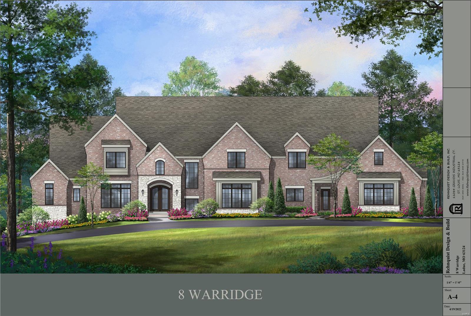 DUPLICATE LISTING OF: 22063363 Custom home in premier Ladue location. Under construction on 3 acre site w 7.200 SQFT on first & second floors plus 2,400 ft roughed-in on lower level for total of 9,600 livable SQFT w 5 car garage.Main floor master suite w 11’ceiling, plus 1st floor guest suite, 4 second floor bedroom suites, plus lower level. First floor ceilings w 10’ minimum and 9’ on second. Features include Pella windows, natural stone counters, two fireplaces, hardwood floors, kitchen w vaulted beam ceilings, custom cabinetry, Subzero, Wolf, & Asko appliances, bar and butlers pantry with Zephyr and Scotsman. Stairs by Kirkwood Stair. Exceptional millwork with 7” base board and 5 piece crown, 8’ doors on the main floor with 6’8” on the second, job finished red oak flooring. Brick and stone exterior with 20’ wide circular drive. The kitchen, breakfast room gathering room and 24’x18’ veranda, have a stunning southern view overlooking this exceptional property. Completion Spring 2023.
