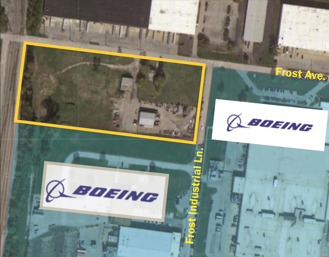 This is the last large undeveloped acreage in the industrial park.  The 6.4 acre tract adjoins the Boeing Facilities. There is a large service/shop building with 2 overhead doors. This allows the ability to drive through to the fenced storage lot on the east side used to store equipment.  There are rail lines to the west and a siding might be able to be added to serve the property. There are tentative plans to improve Frost and extend with an access to N Lindbergh. Location: Industrial Park