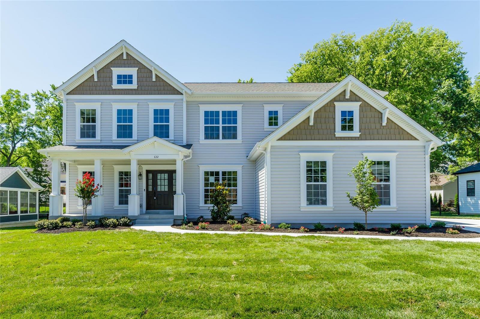 MOVE IN READY, stunning new construction by Genesis Dev in Kirkwood! This incredible home has 5 BD, 4.5 BA, 3 car side entry gar & 4,248 s/f of finished living space on a level, tree lined lot. The gourmet Kit showcases black stainless appl, gas c-top, dbl ovens, Quartz c-tops, W/I pantry, island, Grt Rm w/gas FP, 9’ clngs & eng wood flrs. There is a DR, Den, Pwdr Rm, boot bench & main flr Lndry. The Mstr Suite has crown, large W/I closet, raised height dbl bowl vanities, soaking tub, sep shower & cust tile flr. There are W/I closets in 4 of the bdrms. One bdr has a priv bath & there is a jack-jill bath. This Smart Home has a sec system, smart lock, doorbell camera, thermostats, Lutron smart light switches & gar door opener. Enjoy Low E windows, R 38 clng insul, Hi effic dual HVAC, lawn irrig & comp deck. The LL has a 9’ pour, Rec Rm, bath & bdr. Fantastic location near downtown Kirkwood w/easy access to Hwys 270,40 & 44. Lambert Int is an easy commute. Desirable Kirkwood schools!