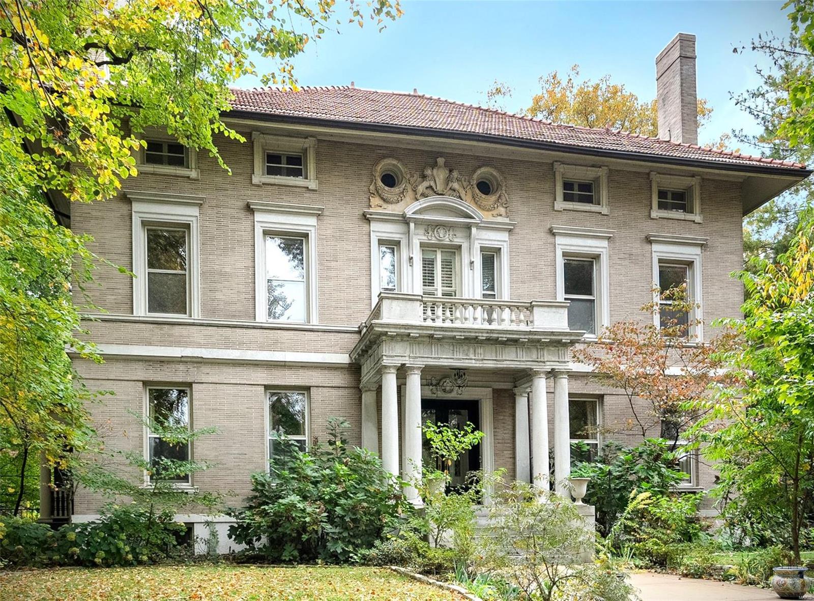 Designed by Weber & Groves in 1897, this Italian Renaissance-Style home features outstanding architectural details which have been restored & updated w/ all the civilized amenities for today's modern lifesytle. Grand entry hall w/ gracious staircase leads to stunning leaded glass bay window. Spacious epicurean kitchen w/ 6 burner, Wolf range & built-in steamer, custom inset, dbl. stacked cabinets, Decor dbl. ovens, granite counter tops, 56" x 66" island w/ seating for 4, 2 sinks + mudroom.  Fabulous library w/ leather wallpaper & original bookshelves. Elegant formal LR w/ french doors lead to updated screened-in porch. Formal DR w/ in-laid wood floors, antique sconces & frplc. + updated powder room. Beautiful, arboretum-style back yard is pure tranquility w/ large deck w/ retractable screens & a 2 person, built-in spa. 3 bdrms, 2 updated baths & walk-in closet + laundry rm. complete 2nd floor  3rd floor has 2 add'l bdrms + large rec room. Wine cellar in LL  Carriage house w/ apt. above
