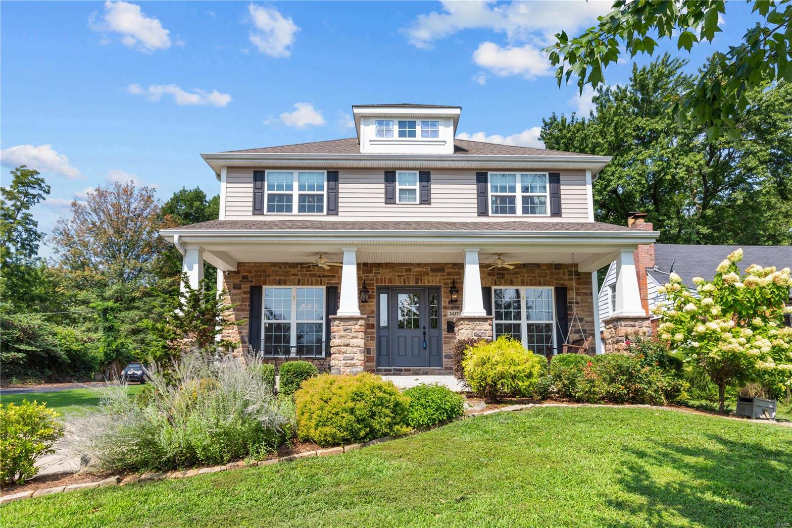 Discover luxury living in the award winning Brentwood School District! This stunning 5-bedroom, 4.5-bathroom, 2-story home is a masterpiece of comfort and elegance. Gleaming hardwood floors grace the main level, while the custom kitchen with granite counters and stainless steel appliances is a chef's dream. Use the beautiful wood staircase to head upstairs to the master suite.  Boasting his and hers closets and a modern en-suite bathroom. Find a perfect sized laundry room upstairs for convenience and functionality. The finished lower level features a full bedroom, bathroom, and a spacious recreation area perfect for entertaining or relaxing. Enjoy the fully fenced in flat backyard with a 3-year-old saltwater heated inground pool. The coolest feature includes the pool cover that opens and closes by the touch of a button! Complete with a detached 2-car garage which has an automatic gate to enter and leave the driveway!  Don't miss this one and schedule your showing today!