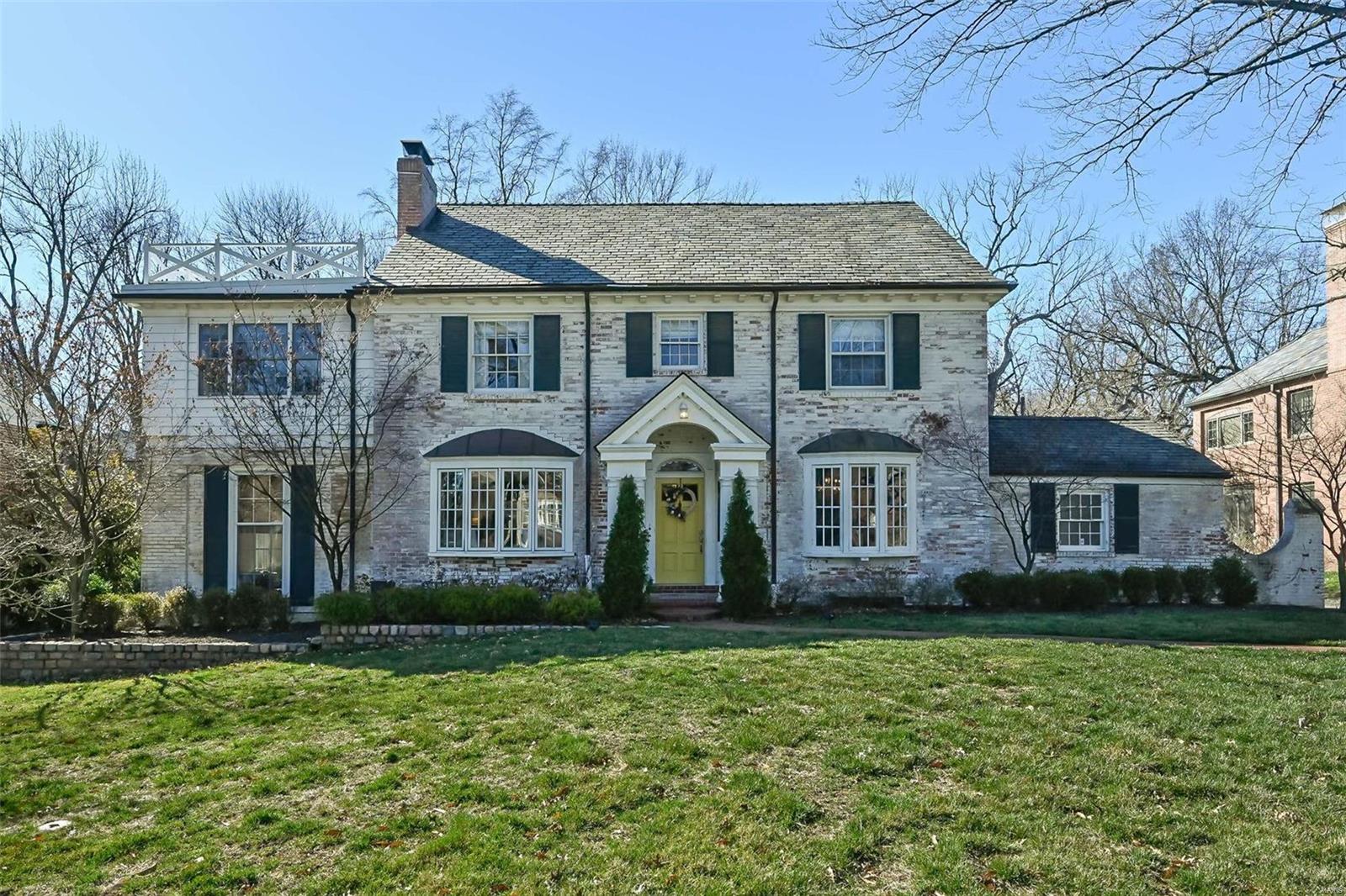 Welcome to 17 Granada Way! In the sought after neighborhood of Hacienda in Ladue, this gorgeous home offers 4bed/3.5bth, ample living space and an expansive patio/deck, ready for all of the outdoor fun! Main level features traditional center hall floor plan with wood floors and architectural details throughout: spacious dining room on right of entry foyer & living room on left, both with bay windows. This home offers two fireplaces in living room and in the step down family room which also has  built-in bookcase! Eat-in kitchen with granite counters & stainless appliances is accompanied by main floor powder room. The second level: master bedroom suite, 2 additional bedrooms, full bath, plus bonus room (currently used as a nursery but great office space).  Third floor has the 4th bedroom & full bath. Lastly, the lower level offers a recreation room and abundant storage ...and don't forget the 2 car attached garage!