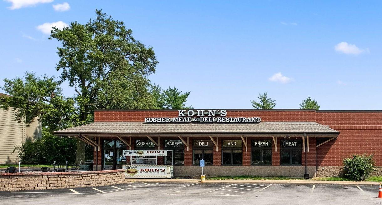 Opportunity abounds for this 10,212sqft retail building that boasts an incredible past playing host to a beloved tenant that has graciously served as a pillar of the St. Louis Community for decades. One that is also rich in history & started well before this was built in 1997. Nestled on a corner 1.01 acre lot with over 400' of street frontage, 50+ parking spots, excellent curb appeal & easy access to the bustle of the Olive & Lindbergh Business District. This Creve Coeur gem is offered with its existing equipment, full kitchen & hood system, walk-in coolers, furniture, fixtures, products, etc. & of course, the respected KOHN'S KOSHER MEAT & DELI RESTAURANT business name & trademarks. However, the property is not limited to what it once was. Its prime location & building size makes it ideal & can be beneficial for many other purposes. The main level has 7,795sqft w/ 2 lavatories, office space, & a service dock. The lower level with its deep pour & multiple sump pumps has 2,417sqft. Location: Corner Location, High Traffic, Industrial Area, Retail Center, Suburban