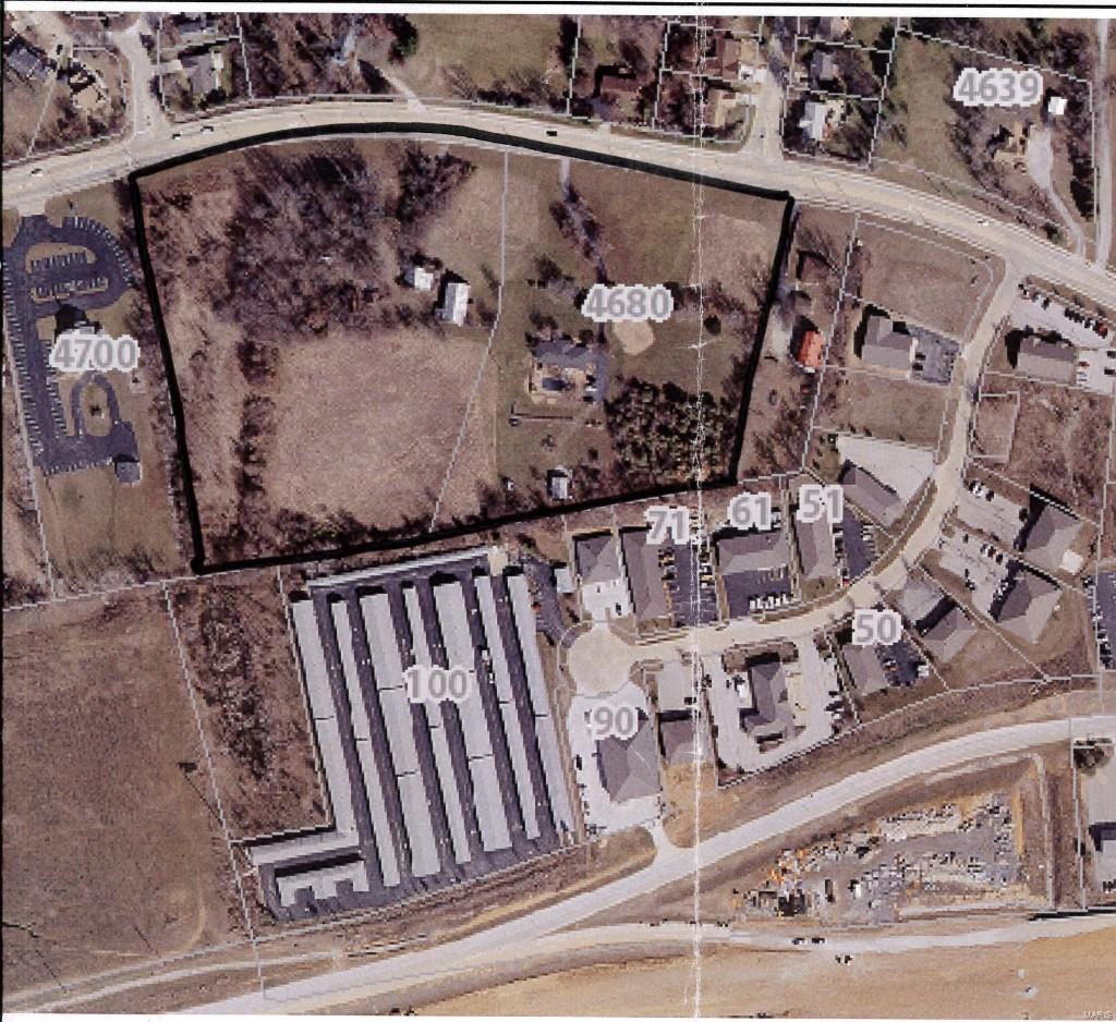 So many possibilities for this approx. 13.84 +/- acres in Unincorporated St. Charles County. Would be great for multi-family, single family residential, commercial, etc.  Great access and location right off the New Page Extension. Single Family residence on site is being sold "As-Is" with no reps or warranties. Two Tracts total the 13.84 +/- acres. Great infill piece.

***BACK ON THE MARKET***