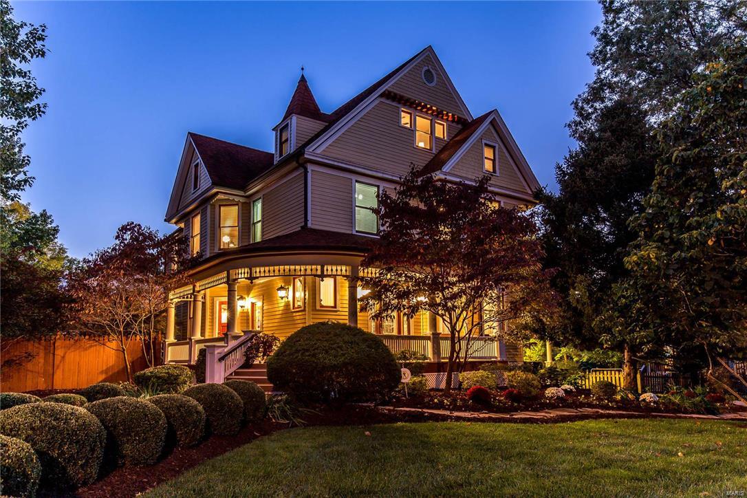 This elegant Victorian home has undergone a dramatic rebuild, preserving history while evolving into effortless modern living. The gracious entry sets the stage with a wood burning fireplace & crystal chandelier. The chef’s kitchen has commercial grade appliances, maple cabinets & a stunning tiger wood island. Rounding out the main floor are a study, formal dining room, living room w/ fireplace & powder room with original stained glass. A graceful stairway leads to the master bedroom ste w/ sitting room, mahogany walk-in closet plus 2 bedrooms, full bath & laundry room. On the 3rd floor are a bedroom, full bathroom & library that make you want to curl up with a book! Outside is a quaint porch that looks out to a wonderful entertaining area complete with salt water pool, pergola & fenced yard with mature landscaping. There’s an oversized 2 car garage & impressive porte-cochere. Newer windows, central vac, irrigation system, & updated HVAC. All this in the heart of downtown Kirkwood!