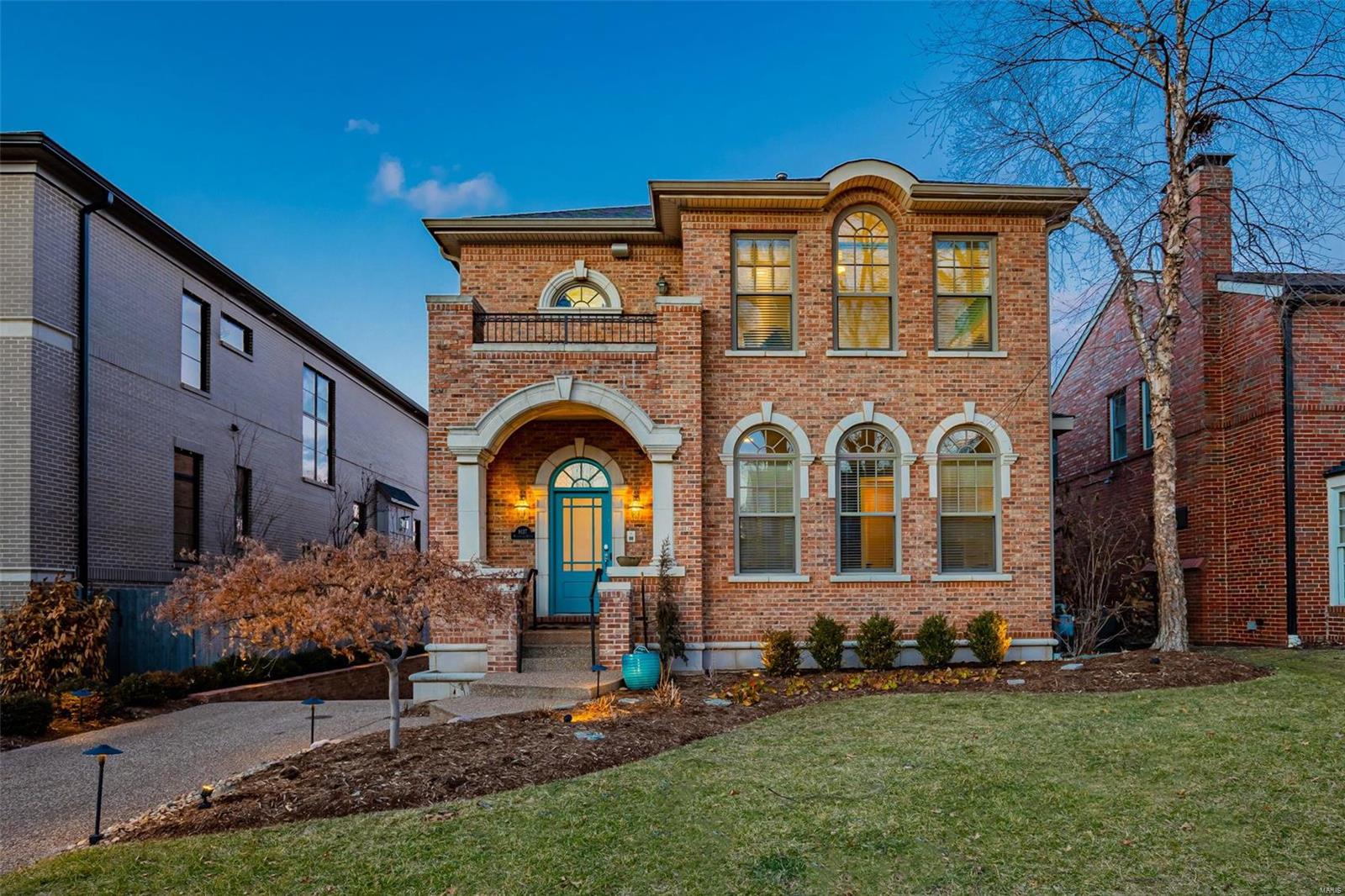 The curb appeal sets the tone of this stunning, sophisticated, newer construction home in Clayton Gardens. The main level boasts a recently renovated high-end, eat-in kitchen which opens to a great room with a stylish gas fireplace, a graciously sized dining room and an additional living area, with another gas fireplace which would serve as a great office space. The second floor offers a wonderful primary suite with a large, walk-in closet, balcony area and a spa-like bathroom with a Digital Kohler Shower System, two sinks and a free-standing air-jetted tub. Three additional bedrooms, one with a private bath and the other two sharing a jack and jill bath, and a laundry room round out the second floor. The lower level has additional finished living space and a full bath. The property offers a recently renovated composite deck, low maintenance artificial grass and a heating system for the driveway and front walkway. Fantastic location near parks, restaurants, shopping, schools, and more!