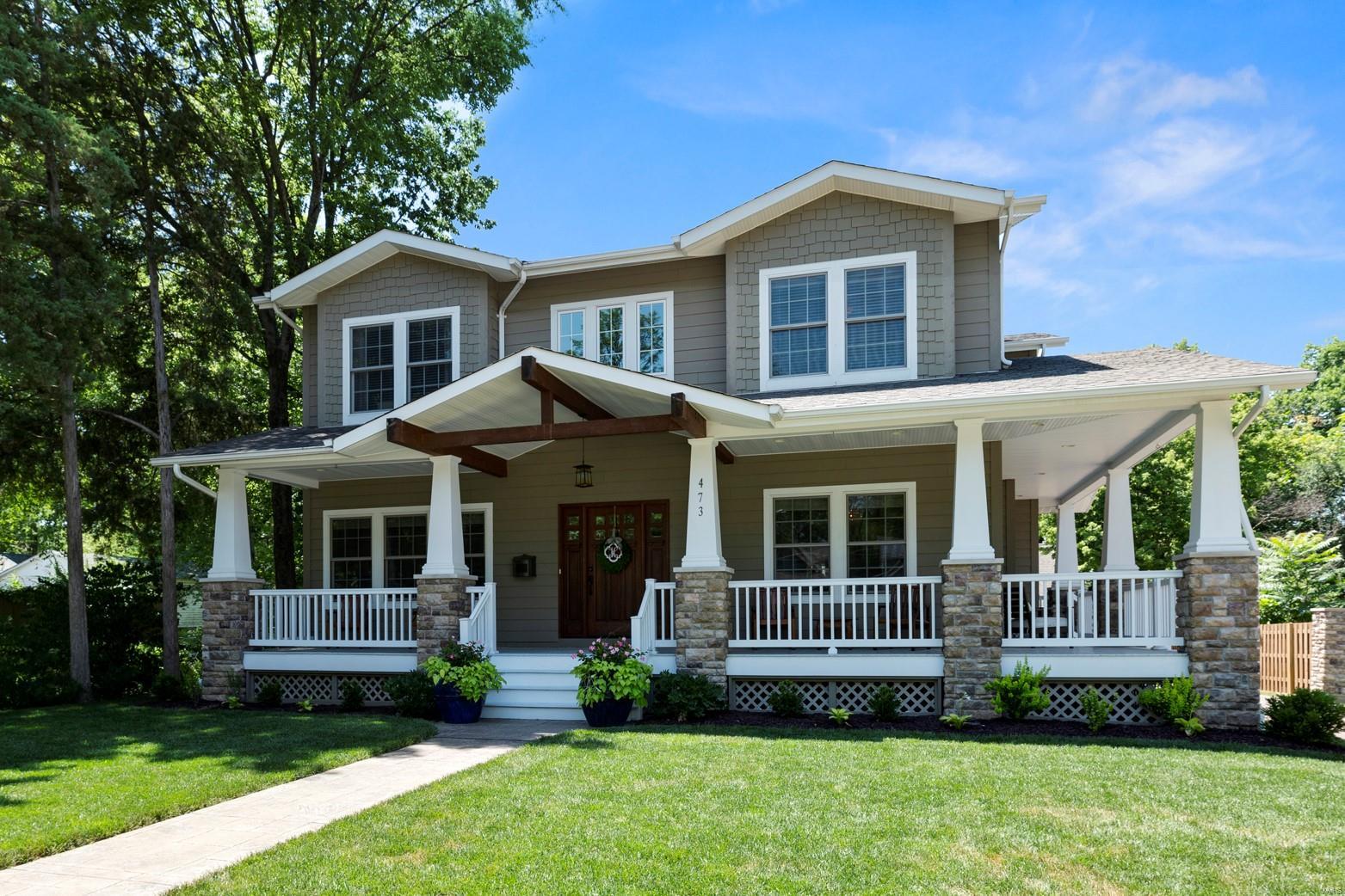Majestic and stylish craftsman retreat and walkable to downtown Kirkwood. A rare find indeed, teaming with clean lines and an elegant design flair.  Simply a layout to swoon over with 4 beds, 6 baths, and over 4500 total sq feet of living space.  Relax on the wrap around porch, indulge on the covered patio or dip in the heated pool. Open concept living and yet every practical need is met with a private mudroom, side entry door, formal dining and light filled sun room overlooking your own private oasis.  The second floor boasts an impressive master suite complete with jet air tub and oversized shower.  3 add beds each with their own private baths and walk-in closets and a 2nd floor laundry.  The finished lower level will amaze with a stone fireplace, beam details, stained concrete floors and a nifty kitchenette.  Geothermal HVAC for added efficiency and 3 car garage boasts finishing potential, ideal for a home office or 5th bedroom. Quality and style shine in this gem of a home. Additional Rooms: Mud Room