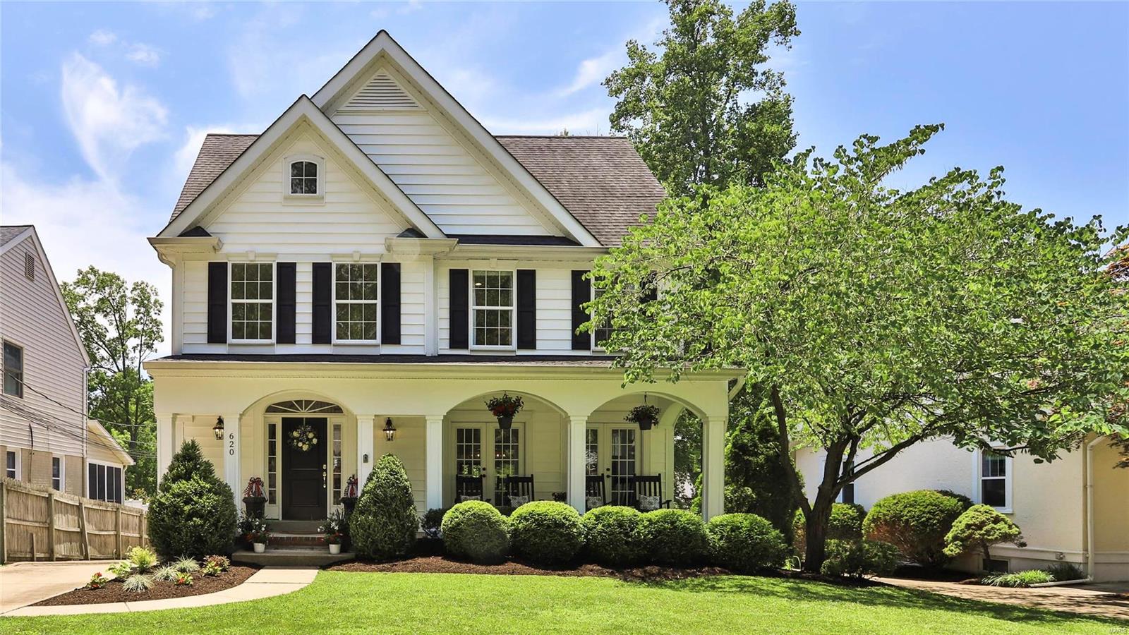 When only the best will do! Stunning Kirkwood home, nestled in the historic district, is a fabulous opportunity to own an updated 4+ bed, 3.5 bath home within walking distance of downtown Kirkwood! The adorable front porch draws you into the grand, two-story foyer featuring lots of light & gleaming hardwood floors. Living & dining rooms are perfect for entertaining with large windows, butler’s pantry, & fresh paint. Gourmet kitchen is a chef’s delight with Viking appliances, 42” cabinets, granite counters, huge center island, walk in pantry w/beverage station, breakfast room & desk area. Cozy, hearth room is the perfect spot to relax with wood burning fireplace. Head upstairs to private master suite, his&hers closets, large tub & separate shower. 3 more beds & 2 full baths are also found on the upper level. Finished bonus room can be used as an office, playroom or 5th bedroom! All this plus a level backyard, main floor office, 2nd floor laundry, and 3 car garage make this perfect home!