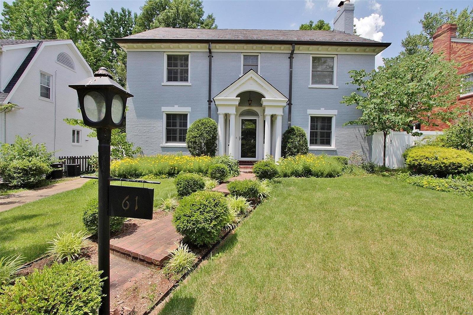 Chic & bright, this 4BR-3.5BA classic is the answer to comfort & convenience! Updated center-hall colonial w/ gourmet kitchen, double island, Italian gas cooktop, custom cabinets w/ tons of extras & exotic honed granite, built-ins, SS, and the perfect view of a lush yard, brimming with newer edible landscaping. DR, LR w/ gas fireplace & office complement the 2-chefs’ kitchen. Relax in the MBR suite w/ Whirlpool, separate shower, exotic marble tile, dual vanities & a walk-in closet. Two BRs with a Jack&Jill and a 3rd fl guest suite w/ BA. Plenty of fun extends in the finished LL w/ a wet bar, TV/ e-games & a music room. Major renovations since 2008, 2-car garage, HWFL, fabulous yards with 2 patios, Juliet balcony, massive privacy fence, top-rated Clayton school district (Glenridge), walking to award winning eateries and parks, 5-10 minute drive to WashU, BJC, Mercy and Children’s hospitals, and a close ride to the airport. Modern amenities in proximity to work, shopping & entertainment!