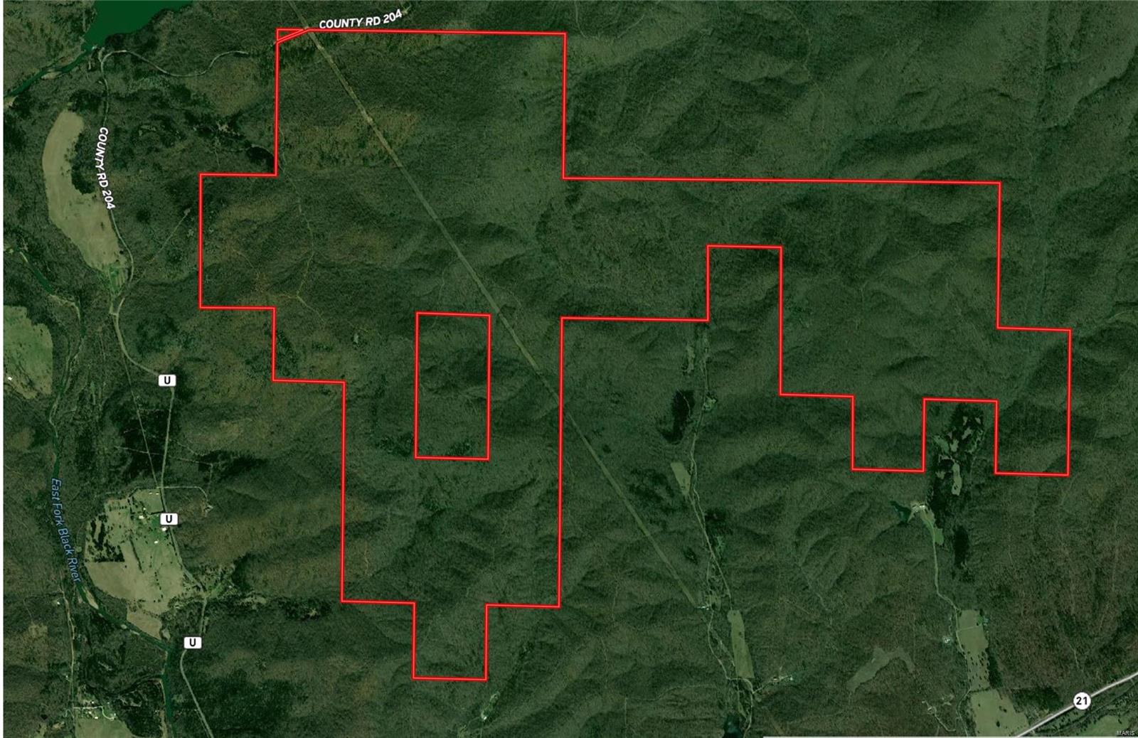 1832+/- wooded acress with recent timber harvest. Good road system and located near Lesterville, Black River and Taum Sauk Lower Resivoir.