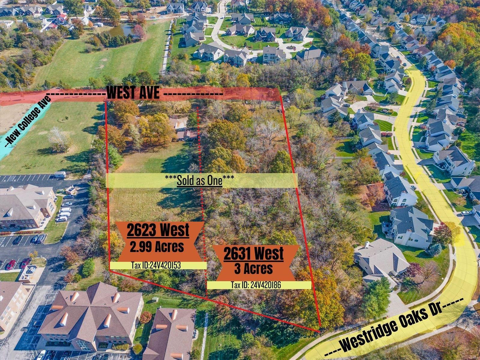 Entered for Compliance only. AS-IS LAND SALE. Includes 2 parcels of land. 2623 West (24V421053) and 2631 West (24V420186)