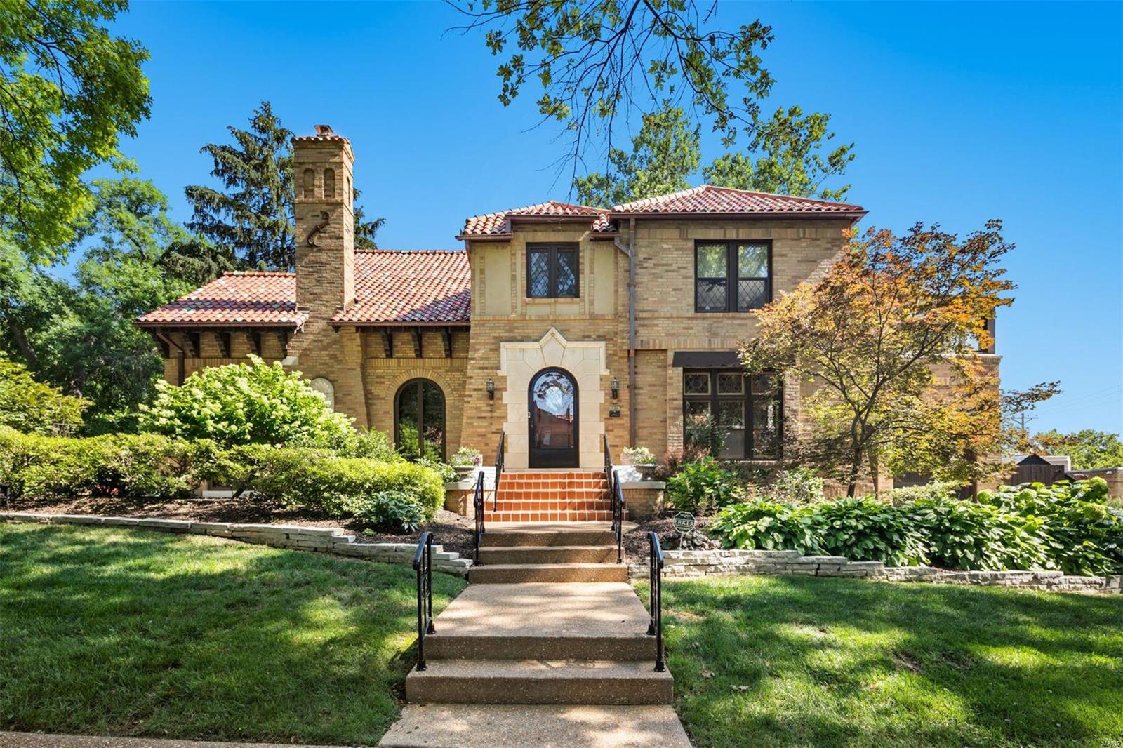 Suitable for a Noble by title or a noble person with a penchant for world class architecture. Saint Louis City's most sought after address! These homes west of Forest Park (literally 50 yards away) consistently sell for the highest dollar per square foot of any St. Louis City community. Literally move in ready having had a near total gut renovation. Almost all of the major systems, baths, kitchen, hardwoods, basement, driveway and garage interior, HVAC are new (from 2015-present). A fortune spent on patios, courtyards and landscaping that surround the home and double the living space by allowing each first floor interior room to offer exterior living as well. This is as close to new construction as one can find whilst still being an Old World Manse of character. Master suite with exceptional bath offers a Juliet terrace overlooking the grand hall. A stone's throw from DeMun village shops and chic restaurants. A mere stroll to Washington University. Immediate access to BJC and Cortex. Additional Rooms: Sun Room, Wine Cellar