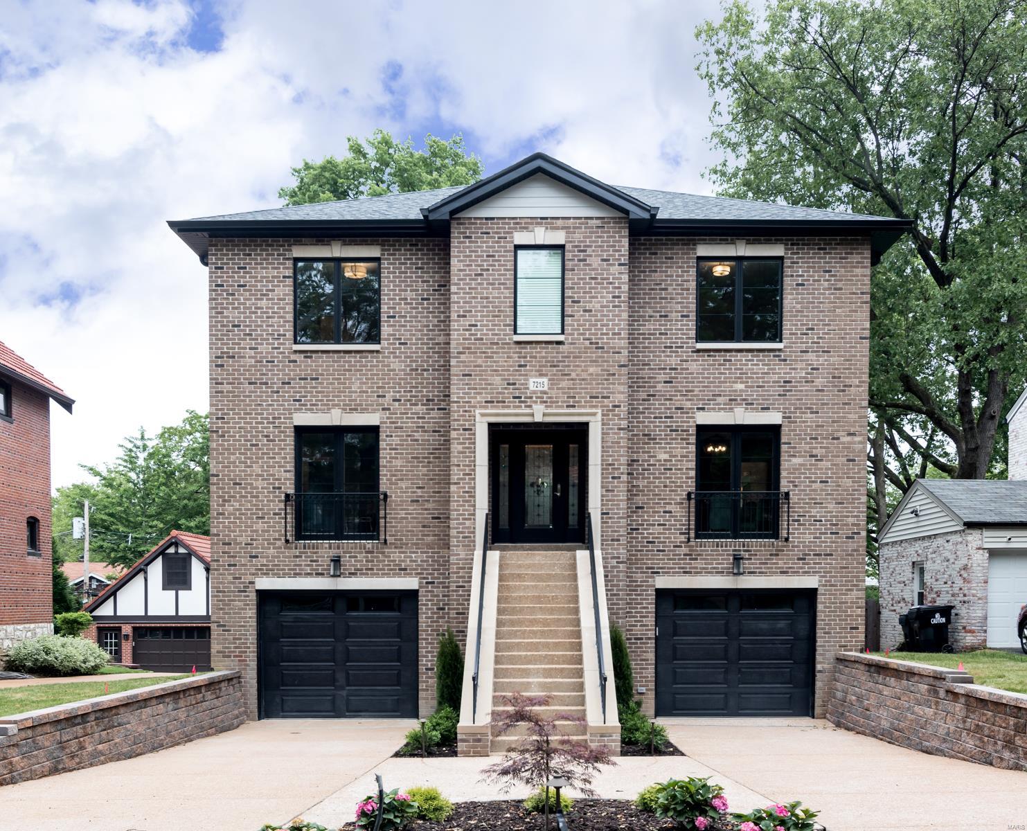 Conveniently located within walking distance to Clayton and Wash U , this newly constructed home completed in June, begins with a spectacular entrance through a custom front door into a welcoming foyer. Interior features job finished white oak hardwood, Marvin windows, Kohler fixtures, and all wood custom cabinets. The center island gourmet kitchen features quartz countertops, chef inspired Wolf /Sub Zero appliances-double oven, gas range, Butler pantry & extra- large Walk in Pantry. A composite deck with aluminum railing off the hearth room with steps down to patio below . Upstairs a beautiful master suite with wood floor and ensuite resplendent w/ real marble, freestanding soaking tub, large glass shower and huge Walk in closet. Upstairs you will also find 3 extra bedrooms featuring ensuite bath access, WICs along with a large laundry room. In the walkout lower level enjoy a large rec room with 9ft ceilings, full bath, fitness room and lots of storage plus an oversized 2-car garage. COOL: 14 SEER+
