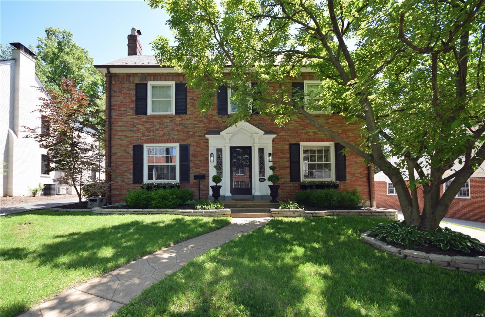 Classic center hall family home that is truly remarkable. Home offers 4 levels of finished space. 5 Bedrooms including a Master suite with his and her walk-in closets and a large master bath. Too many updates to mention including a new furnace
2020. The living room is simply stunning with the marble surround gas fireplace, built-in bookcases, beautiful mill work and rich hardwood floors.  The finished lower level retreat has a half bath, large laundry room and lots of storage. Perfect for entertaining. The updated kitchen has a large eat-in area as well as separate formal dining. Friends and family will love the in-ground pool and surrounding area with a BBQ and deck. You'll appreciate the separate TV/Great room to relax after dinner or gather with friends.  Beautiful home situated family friendly street in a wonderful neighborhood!  Your children can walk to and from the highly rated Meramec school and enjoy the fabulous playground.  Short walk to Shaw Park and downtown Clayton. Additional Rooms: Sun Room