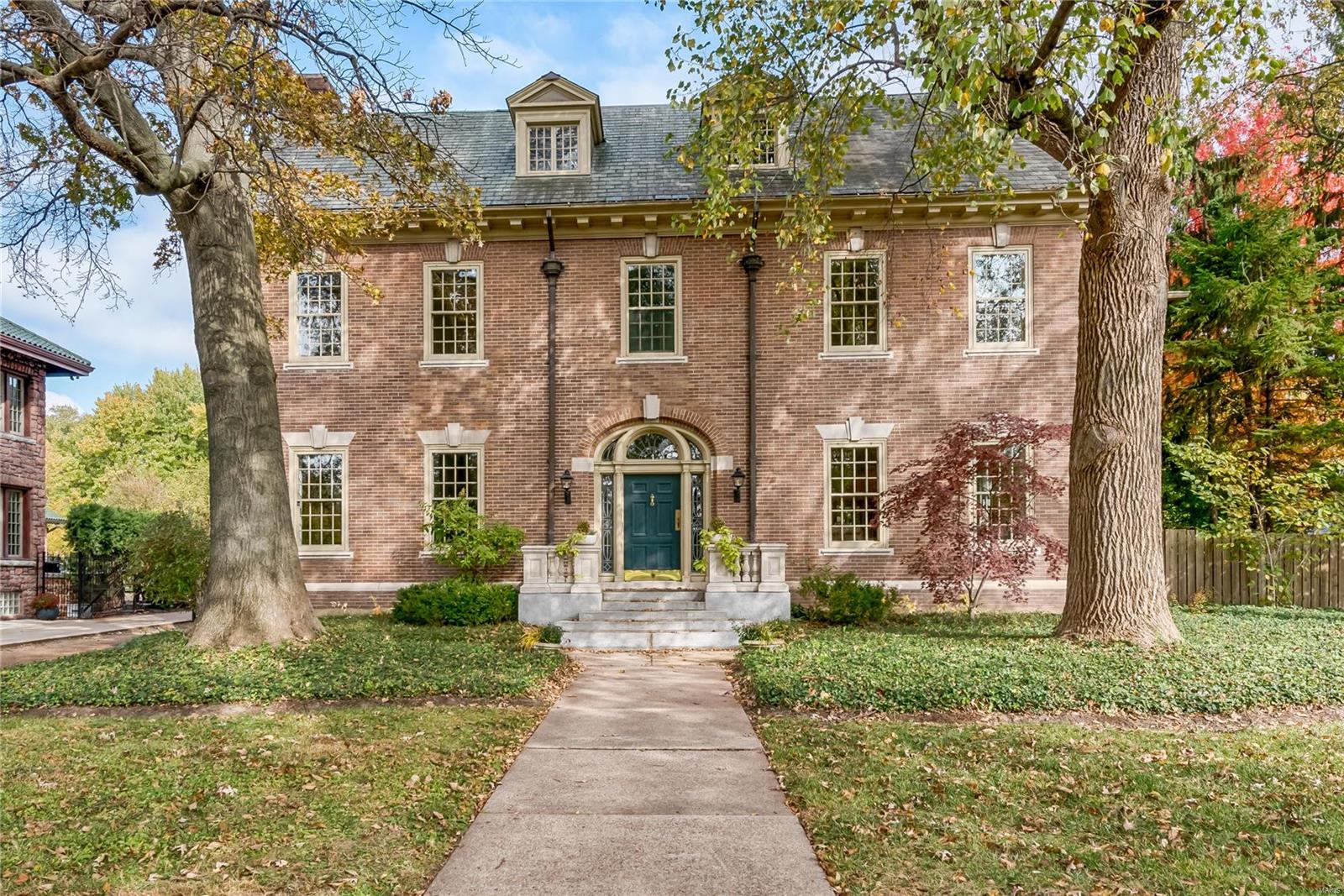 Impressive Central West End mansion designed by Mariner & LaBeaume in 1909. This prominent home sits across from our beloved Forest Park & is in walking distance to restaurants, grocery stores & shopping. The property embodies the character & architecture of the CWE, while offering comfortable living for today’s families. There have been recent, extensive updates to the home. You enter the home into an exquisite, marble-floored reception hall. High ceilings with elegant molding & 7 ornate fireplaces create gracious spaces. The kitchen includes granite counters, custom wood cabinets, breakfast area & butler’s pantry. A sweeping staircase leads you to the 2nd level featuring a newly remodeled master suite with a luxurious bathroom with soaking tub, dual vanities & separate shower. Enormous master closet. 2nd floor laundry. The 3rd floor is finished with extra guestrooms, baths & recreation room. The parcel is over an acre with a salt-water pool, gardens, sweeping back lawn & 3-car garage Additional Rooms: Mud Room, Sun Room