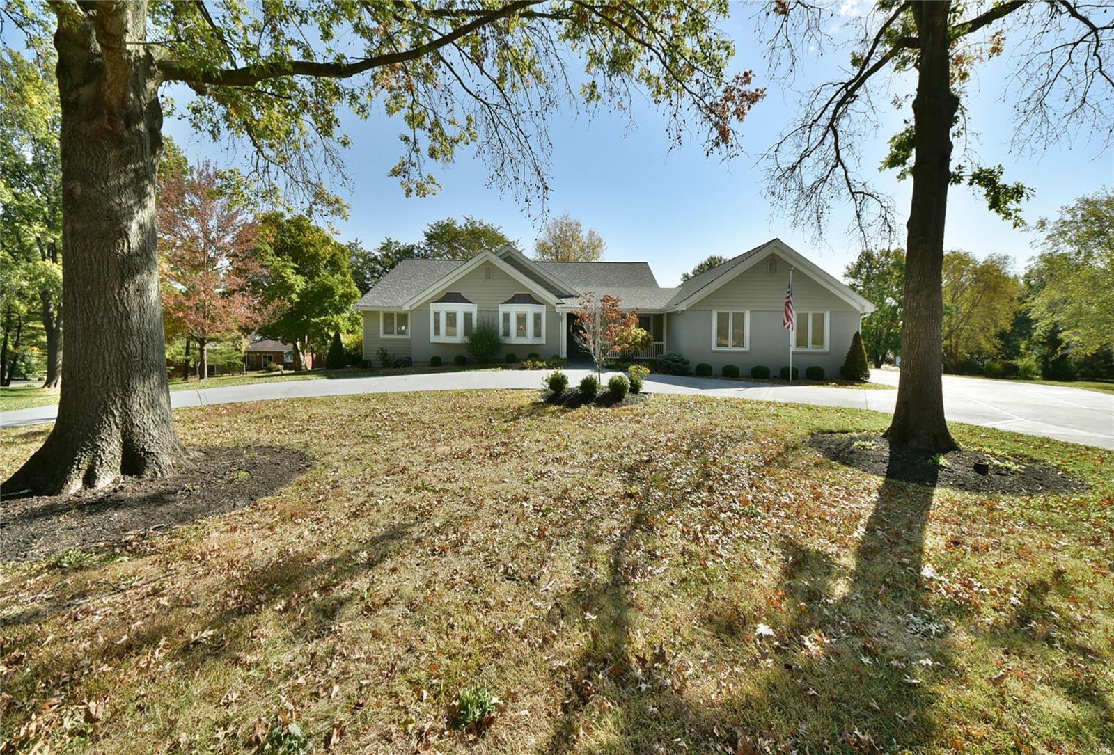 Nestled in a park-like setting this impressive & welcoming home awaits you. Situated on a 1.1 acre landscaped cul-de-sac lot in prestigious Barrington Place in Town and Country, the home boasts 4 spacious bedrooms, 3.5 bathrooms, wrap-around composite deck, gazebo, 3-car garage & in-ground swimming pool. The large kiichen has granite counters, tons of storage & custom cabinetry, breakfast room & a 6 burner island gas cooktop. To the left is a Butler's Pantry & bar perfect for drinks & set-up when entertaining. The master suite is huge & truly impressive. It leads to a bedroom that can also be utilized as an office, nursery or a very large second walkin closet & also has access to the deck, gazebo & pool area. The lower level has so much potential and is only partially finished with an enormous area for storage or expansion of the living area. The roof is less than a year old! Priced to accommodate cosmetic updates, this is your chance to move into this well-established neighborhood.