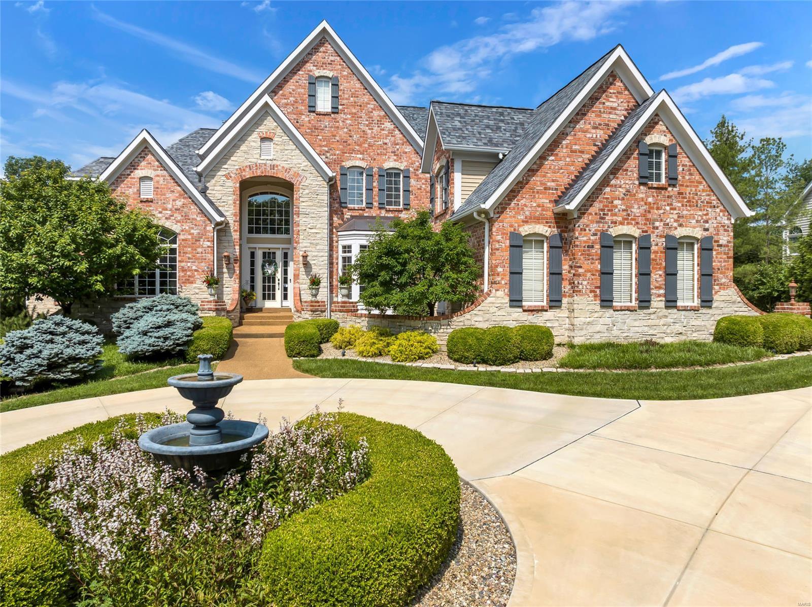 This STUNNING 1.5 story home is an ABSOLUTE SHOWSTOPPER. From the moment you arrive you'll be impressed by the exceptional styling, gorgeous curb appeal & beautiful groundscapes. Situated on 1.61 private, semi-wooded acres in the heart of Chesterfield, this amazing home features 5 bedrooms, 5 full baths, 2 half baths, finished lower level & over 7,600 sqft of living area. The open floor plan, spacious room sizes, high ceilings, exceptional custom millwork, attractive fireplaces & countless luxury amenities all contribute to the comfortable & inviting character of the home. This property has the quality construction & high end finishes you’d expect in a listing of this caliber. The outdoor living space is second-to-none w/ newer spa-like Gunite pool & hot tub, stone water feature & exterior fireplace. Other outstanding features include 4-car side entry garage, surround sound & tasteful storage shed. At last, a home for the Buyer who wants it all. WELCOME TO YOUR PERSONAL PARADISE.