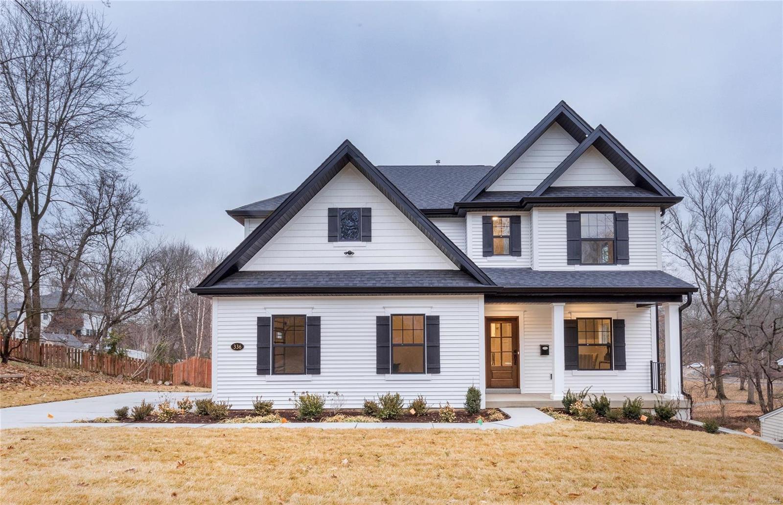 Welcome to this brand new PENTREX built home, perfectly situated in the coveted community of Webster Groves, just minutes from the bustling downtown Webster attractions. Boasting 3510 exceptionally well-finished square feet, including 5 bedrooms and 4.5 baths, it provides ample space for all your needs. From the hardwood floors, to the custom cabinetry and millwork, the attention to detail and craftsmanship is evident in every room. The outdoor living spaces are equally impressive, with an oversized composite deck off the main floor, screened in deck off the Primary Bedroom, and covered patio off the walk-out basement, offering endless possibilities for relaxation and entertainment. Enjoy al fresca meals and great views in the gorgeous natural ambiance, perched directly over Barbre Park. Then take a stroll to check out all of the wonderful shops and businesses in downtown Webster Groves. Don't miss out on the opportunity to call this stunning home yours. When should we look for you?
