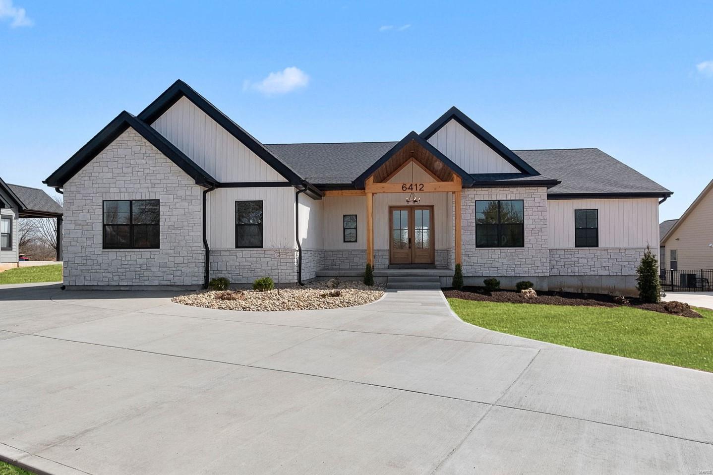 Open House Canceled! Stunning new construction offering quality craftsmanship, premium finishes & our most seamless, sought-after floor plan! Step inside & discover a beautiful entry foyer, souring 10 foot ceilings & a sunlit great room with custom fireplace. The thoughtfully designed kitchen includes oversized eat-in island, premium quartz, abundant cabinet space & a convenient dry bar. A dedicated office & well-designed laundry room complete the heart of the home. Retreat to the primary bedroom suite, offering two walk-in closets & a luxurious bath with custom frameless shower & soaking tub. Plus, enjoy direct access to the spacious patio! Two additional bedrooms include walk-in closets & a shared bath with separate private sinks. The lower level offers a huge rec room with endless possibilities, a fourth bedroom, ample storage space & an unfinished room that would make for a great workout space or fifth bedroom. Expansive backyard with covered patio & plenty of room for a pool! Additional Rooms: Mud Room