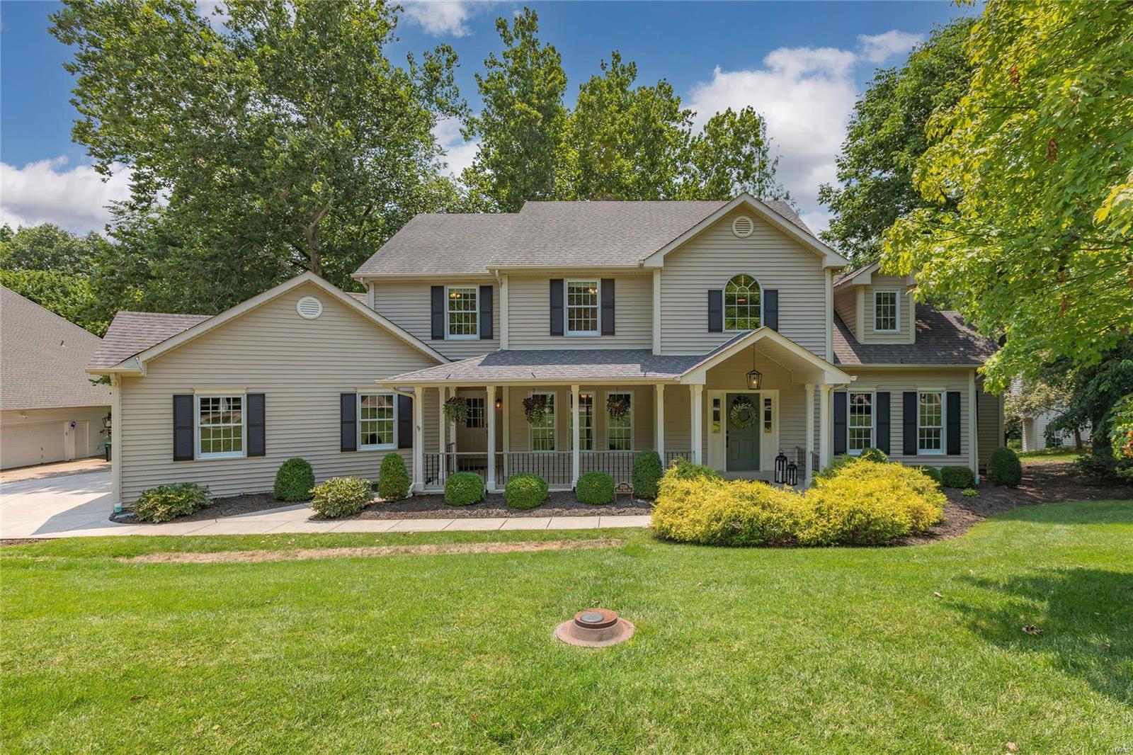 Spectacular custom-built 1.5-Story in the heart of Des Peres! 5 Bed, 4.5 Bath home boasts a terrific open floor plan! 1st Floor finds: formal Dining Room with crown molding, Study/Den with built-ins, 2-Story Great Room with gas FP! Gourmet eat-in Kitchen with custom cabinets, solid surface counters, top of the line appliances (including fridge), large island, desk & pantry. Fantastic Primary Suite with custom organized closet & updated Bath (2021) that includes double vanity with Quartz, multi-head shower, custom tile work, recirculating hot water pump & heated floor. Lovely Powder Room & convenient Laundry/Mudroom with built-ins! 2nd Floor finds: 4 Beds & 2 Baths! Highlights: newer roof, newer furnaces & water heater, oversized garage with newer epoxy floors, drywall, lighting & storage system & professional landscaping. Walkout Lower Level with Rec Room, Bonus Room & full Bath. Great location – convenient to shops, restaurants & parks - easy access to hwys!