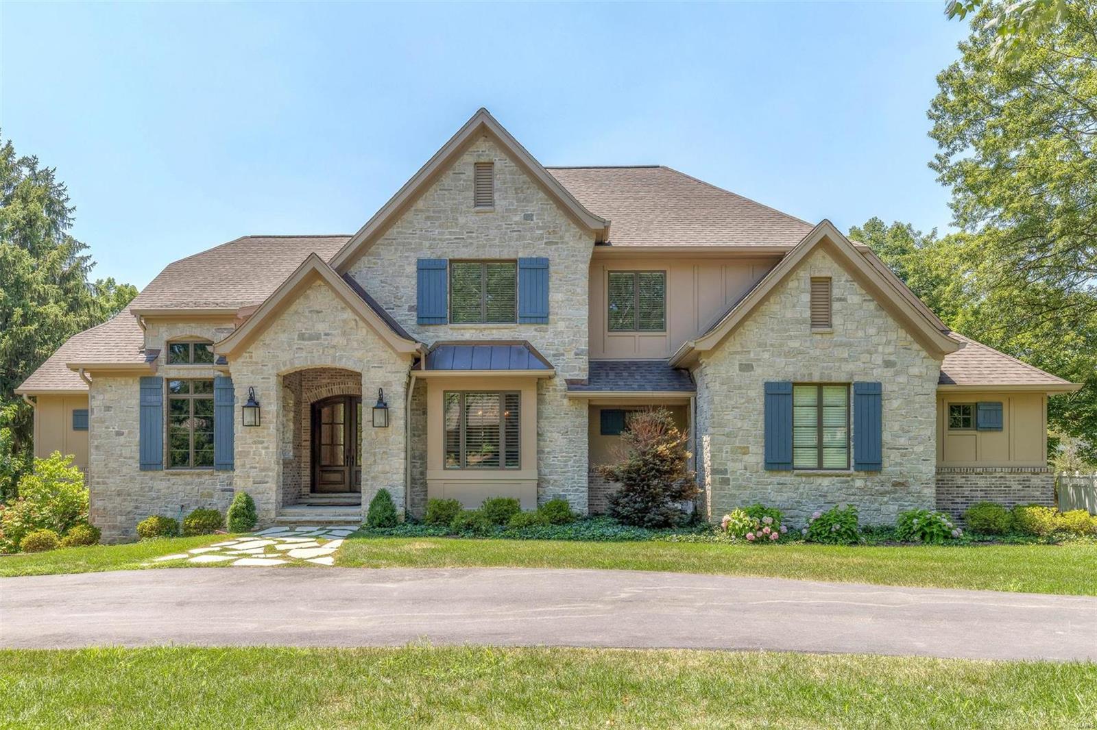 The luxury of exceptional design meets superb craftsmanship and fine finishes in this like new custom 1.5 story. The feeling of gracious and open spaces begins in the foyer and flows into the beautiful great room with stunning 12 ft. box beamed ceiling and fireplace flanked by lovely bookcases. State of the art kitchen has it all from Wolf/Sub Zero appliances to dual dishwashers and wine and beverage refrigeration!  Nice butler’s pantry, also. Vaulted hearth room with gorgeous wood ceiling looks out to spacious deck and yard.  Not to be missed, this home has laundry room with handy doggy shower and half bath. Luxurious main floor master with sublime bath and fantastic closets will please even the most particular of buyers. Great office/study off foyer and beautiful hardwood floors throughout entire first level. Upstairs there are three impressive bedroom suites with expansive closets. Walkout lower (1000 sq. ft.)is great for gatherings. Creve Coeur. Westwood Place. Ladue Schools.