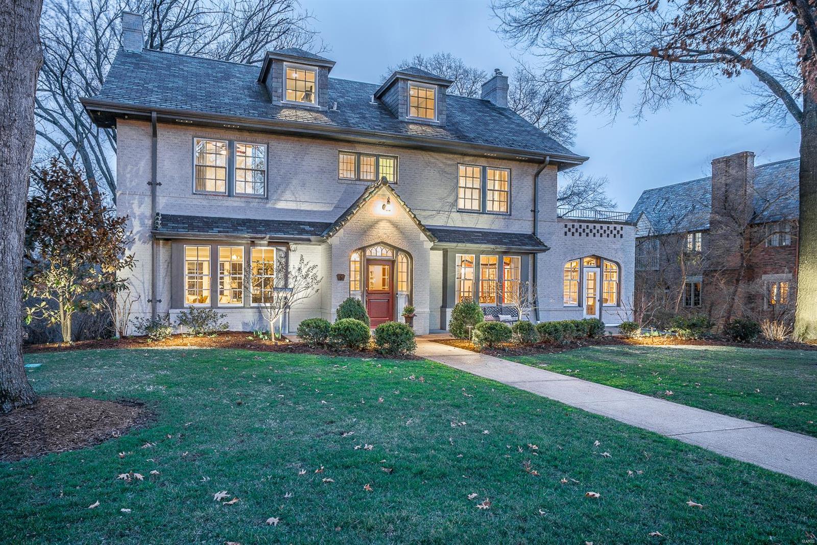 LOCATION, CONVENIENCE, LIFESTYLE.  Exquisite Clayton home residing in the sought-after Claverach Park tics all the boxes!  The current family lovingly updated and enhanced to accommodate a modern lifestyle while keeping the charm of years past.  Enjoy gatherings in generously-sized living room w/ fireplace & formal dining room w/moldings.  Cheerful sitting room is the perfect space to enjoy a good book. Newer kitchen features custom white cabinets, center-island, gas stovetop, double ovens, granite counters & opens to family room addition with surround sound, fireplace and heated floors.  Lavish master bedroom and en-suite is a separate retreat space with a large walk-in closet, dual vanity, separate tub and shower in the finest finishes.  2 additional bedrooms, 2 updated baths and laundry room complete the 2rd flr.  Generous sized 3rd flr w/ updated private bath is a perfect private space.  Large backyard.  2 car-garage.  Walk to nationally ranked Glenridge Elem & Wydown Middle. Additional Rooms: Sun Room