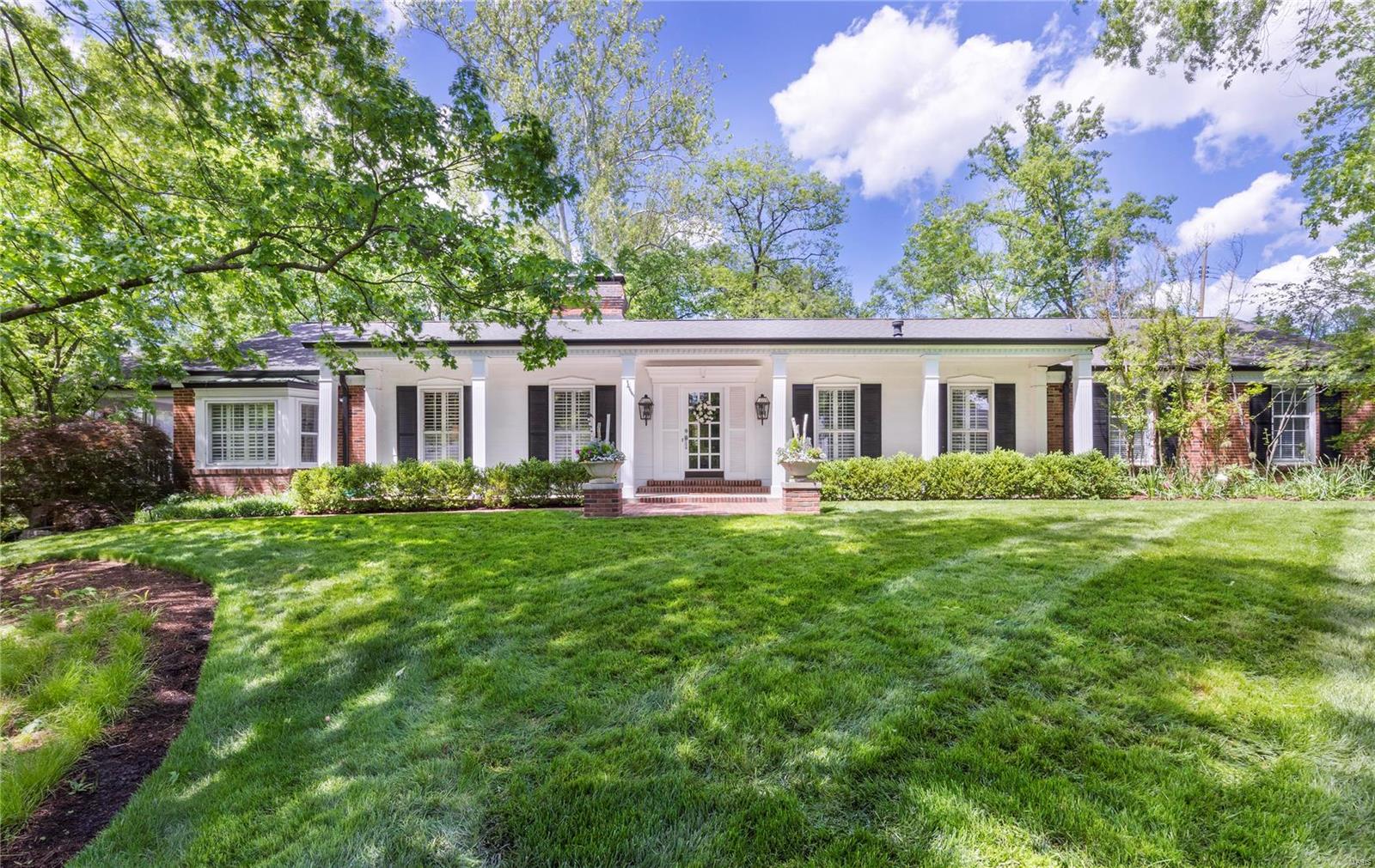 CHARM with all the modern updates! Prepare to fall in the love with this 4 bed/4 ½ bath home with 3 fireplaces, 1 in the primary suite. The many floor to ceiling windows give natural light to the open floor plan. The eat-in kitchen has hard surface counters, a marble top island and custom cabinetry. Enjoy time on the screen porch overlooking the professionally landscaped yard or relax on the terrace by the pool. The lower level is partially finished. Walk to Conway School, Ladue Middle School & Horton Watkins High School, as well as The Market Place shops. This private oasis has it all! All offers will be reviewed Sunday, May 19th at 5:00 PM