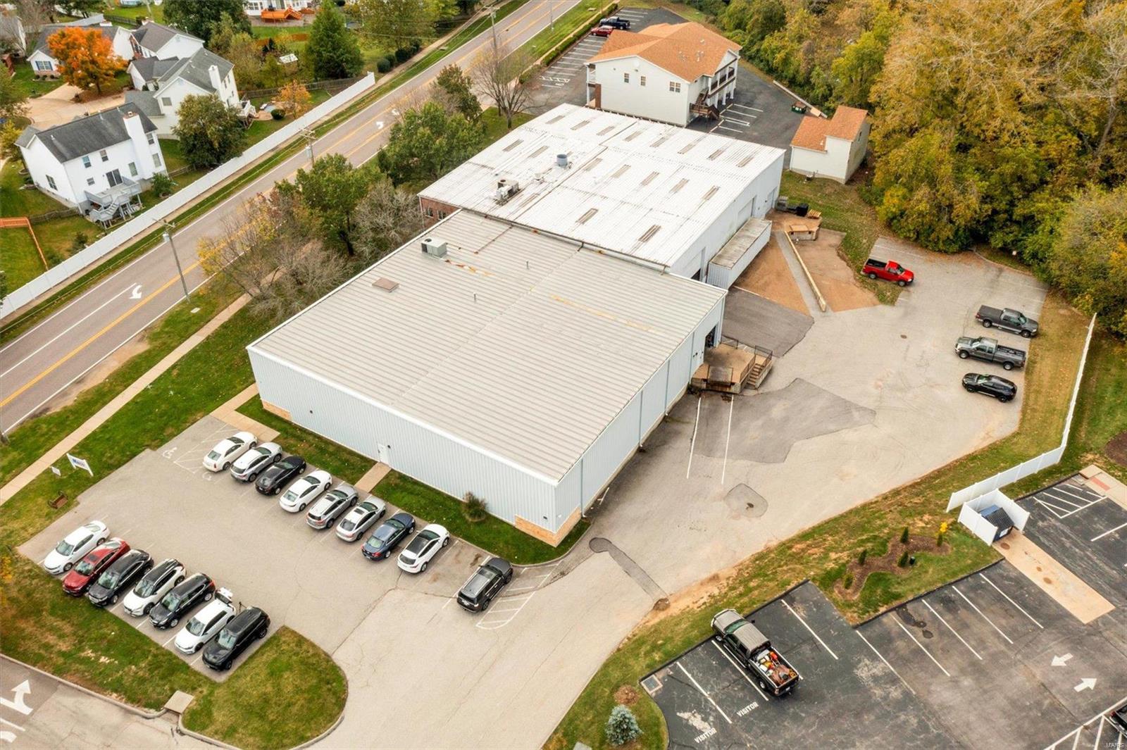 *21,750 SF  two-story Office-Warehouse Building conveniently located within minutes of I-44 and 15 minutes from I40-64
*Ground floor features 16,000 SF warehouse plus 5,750 SF of Office Space
*2nd Floor has some office space and 4,500 SF of Steel Deck mezzanine storage
*Visible Corner lot on 1.58 acres and 32 on-site Parking spaces
* Three 16Ft  overhead loading doors, (1) leveler and (10 ramp doored drive-in
*Ceiling clear height- 18'6"-20'6"
*HVAC- Central air/heat---Gas -fired heaters in warehouse
*Perfect for warehouse distribution, storage or industrial Location: Business Park, Industrial Area