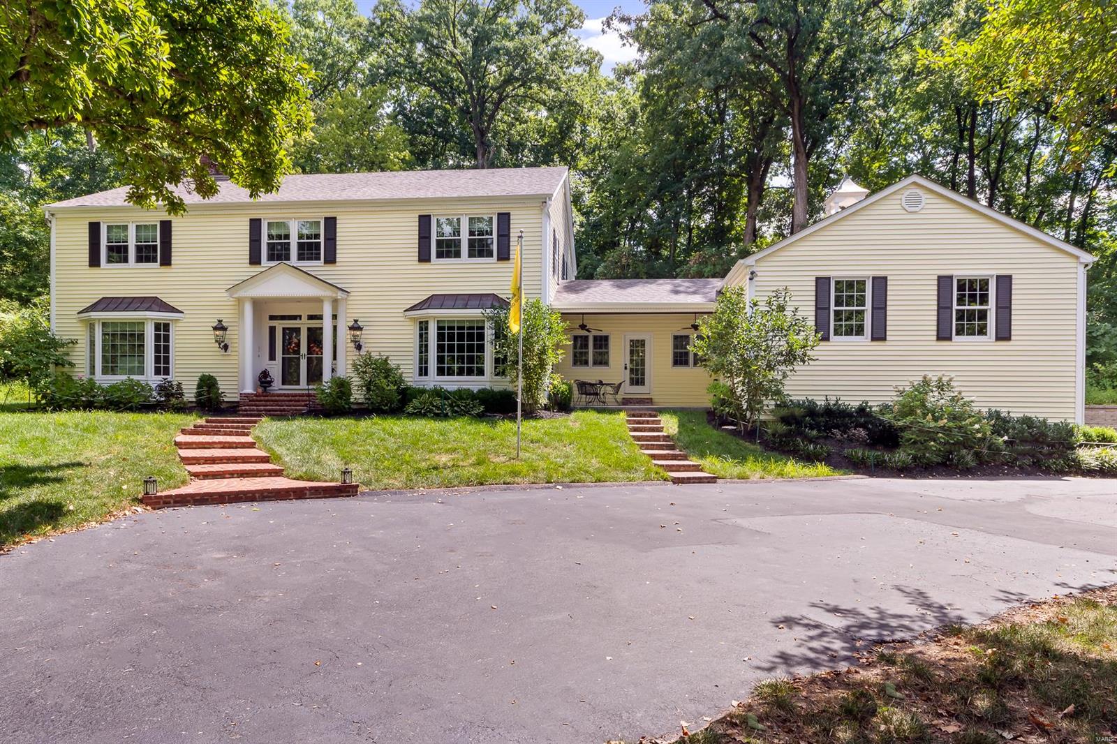 Enjoy country estate living while conveniences are right around the corner! Drive across the charming bridge that leads to the picturesque setting of this fabulous Town and Country home on 8 acres! This 4bed/3.5 bath home has all the updates for today's lifestyle. The spacious entry leads you to a beautifully appointed dining and living room space. The custom kitchen will also impress w the huge center island, abundance of cabinets & beautiful top of the line appliances/finishes. Enjoy the view of the gorgeous pool w access from the kitchen and hearth room. The 2nd floor has the master suite with a luxurious updated bathroom, 3 additional bedrooms & 2 full baths. Don't miss the 3 car garage! There is a spacious area above the garage just waiting for your ideas! 2018 Improvements; new plumbing and electric throughout home & pool area hardscape. Upstairs windows and HVAc replaced (2019) and new bridge completed last year. Stunning setting! Don't miss this unique opportunity! Additional Rooms: Mud Room