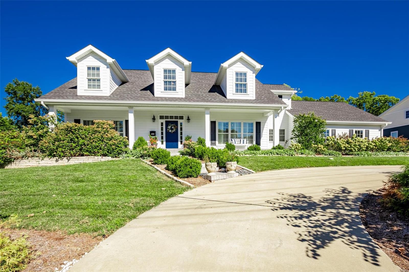 A UNIQUE CUSTOM BUILD BY MAHN! 6+YR Home on a HUGE .6acre lot w/Inground Pool. A Beautiful setting & location make this very enviable! 2STORY, 5BD,3.5BA, 3CAR GARAGE W/amazing landscaping, beautiful circle drive, stone slab walkway at front entry leading to a palatial front porch; All lends to a beautiful country setting in quaint Kirkwood! The backyard oasis is the real getaway! Landscaped fully w/privacy fencing, oversized lot & lovely salt water pool; The interior has been freshly painted, Main Floor has a beautiful open floor plan, crown molding, base molding; Lovely Kitchen w/marble, SS appliances, built in workstation/desk, custom cabinetry, gas cooktop. MF laundry, mud room & half bath. The Great Room w/WB Fireplace exits to oversized porch & patio. Side entry 3CAR GARAGE! UL has the Master Suite w/Walk-In closet; Addit’l 3 bedrooms, a loft area & a full bath!  Lower Level is prof. finished incl. huge recreation space, 5th Bedroom, Music Room/Office, Exercise Room & a full bath! Additional Rooms: Mud Room