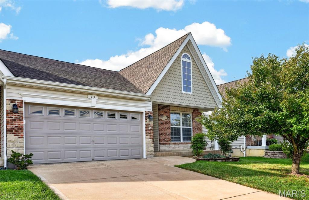 Welcome home to this beautifully updated and impeccably maintained condo offering a bright, open floor plan and stylish living throughout! The main level features gorgeous wood flooring and custom millwork throughout, creating a warm and cohesive feel, while abundant natural light enhances the spacious living areas. The open floor plan features a vaulted great room/dining area open to the breakfast room and kitchen. The kitchen provides plenty of space for meal prep, entertaining, and everyday living. The generously sized primary suite is a true retreat, complete with a private full bath and walk-in closet. The main floor also offers a second bedroom and full bath and a spacious laundry room. 
The finished lower level adds incredible versatility with a comfortable family room, dedicated office, craft room, and full bath—perfect for work, hobbies, guests, or additional living space while also offering plenty of storage. Step outside to enjoy the nice backyard and patio, featuring a partial privacy fence and pergola, creating a welcoming space for relaxing or entertaining. Newer Lennox HVAC adds peace of mind and efficiency. Move-in ready, thoughtfully updated, with offering flexible living space inside and out, and close to restaurants, shopping and highways—this one is a must see!