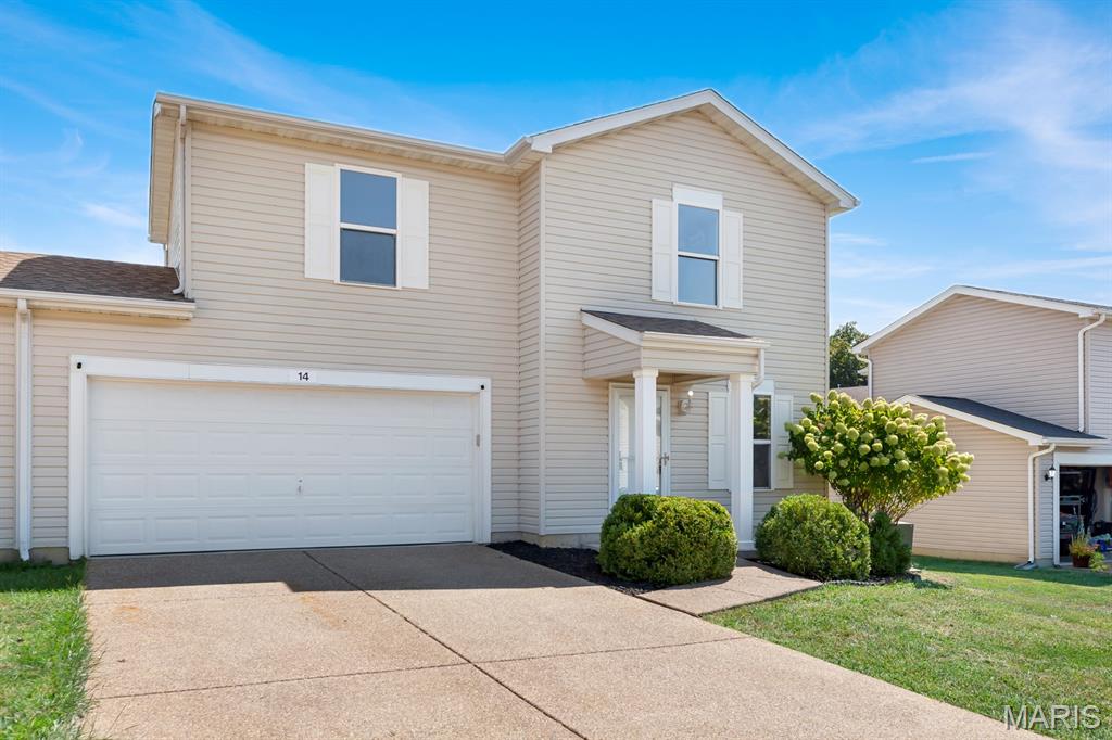 Fresh, bright and affordable, this move-in-ready Wentzville home is packed with the features buyers search for: a new roof, new flooring, fresh neutral paint, cul-de-sac location, flexible bonus room, backyard patio and attached 2-car garage.  this 3-bedroom, 2.5-bath home offers  1,504 sq ft plus a true upstairs loft/bonus room . Major 2026 updates include a new roof, fresh neutral interior paint, new LVP flooring throughout the main level and new carpet upstairs. The open main level connects the spacious living room, dining area and kitchen with generous cabinetry, breakfast bar and sliding doors leading to the backyard patio, creating easy indoor-outdoor flow. Main-floor laundry and a half bath Upstairs, the primary suite includes a private bath and walk-in closet, while two additional large bedrooms, another full bath and the bonus room offer flexible living space for a home office, playroom, game room, hobby space or second living room. Exterior A/C replaced in 2024 and coil replaced in 2025. 2-car garage and cul-de-sac. Convenient to Journey Elementary, North Point Middle, North Point High, Wentzville Parkway, shopping, dining and major highway access. If you have been searching for an affordable, updated Wentzville home with move-in-ready finishes, flexible living space, a patio, 2-car garage and no monthly HOA, this one is ready for you to make it yours.