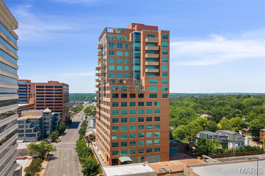 Cosmopolitan living at Maryland Walk. Residence 6A delivers lock-and-leave luxury in the heart of downtown Clayton, just steps to restaurants, wine bars, boutiques and a 3-minute stroll to Shaw Park. Floor-to-ceiling windows with western and northern exposure fill the open living, dining and kitchen spaces with natural light, creating an effortless backdrop for both quiet mornings and lively evenings. Windows in every bedroom which is a rarity in vertical-style living. A serene primary suite with spa-like bath and generous closets, plus 2 additional bedrooms and a full bath. Slide open the doors to your balcony for sunset cocktails and city lights. At Maryland Walk, every day feels like a resort stay: heated pool, world-class fitness center, rooftop garden and club room, theatre, guest suites, 24-hour doorman plus two secure, heated garage spaces and storage unit. All of this within the highly ranked Clayton School District and minutes to WashU, BJC and major highways. If you’ve been waiting for the perfect blend of luxury, convenience and walkability in Clayton, this is it. Parking spots 285 and 286 and storage unit U-21.