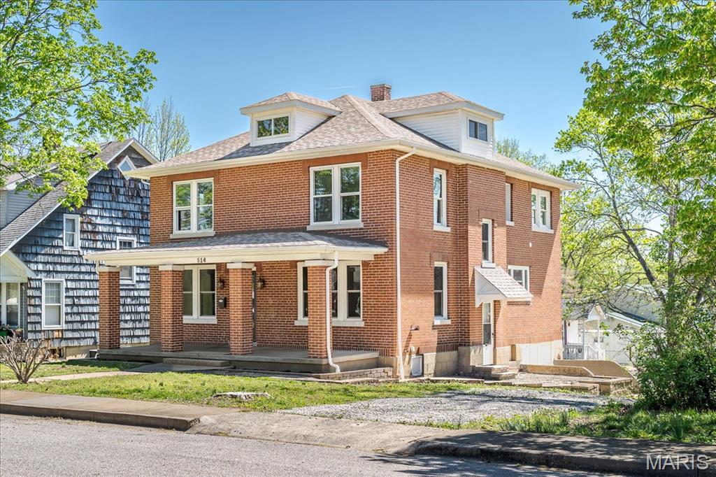 * STEP INTO TIMELESS CHARM….with this immaculately finished 2 story brick home, cue a 1800’s, beautifully updated while preserving original character. Featuring gleaming hardwood flooring and stunning original millworker throughout, this home is a prefect blend of historic elegance & modern comfort! Spacious updated kitchen boasts ample cabinet space, a pantry, flows into  home’s inviting layout highlighted by a beautiful open wood staircase. Enjoy large room sizes, 4 spacious bedrooms, and 2 tastefully updated bathroom and laundry. Recent upgrades include newer windows, brand new HVAC system including ductwork for peace of mind and a full walk out basement. Relax on the wonderful covered front porch with nice landscaping area and wide decorative paver sidewalk to nice backyard & patio or driveway. Additional features include a large walk up 3rd story attic ideal for storage or future possibilities even! This charming beauty is truly a Must See!