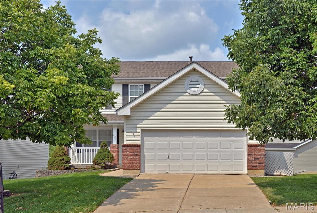 This 4-bedroom, 3.5 bath two story located near the end of a cul-de-sac street. The flex living room/dining room featuring a gas fireplace can be used as two separate rooms if needed. The well-planned kitchen includes all appliances, a breakfast bar, pantry, tile back splash, and a planning desk. The breakfast room opens on to 19 x 12 deck. Perfect for summer cookouts. Up the stairs is a large master suite, full bath with a 5 ft vanity and a 8 ft walk-in closet. 3 bedrooms, a full bath and a laundry closet round out this floor. There are ceiling fans in all the bedrooms. The finished walk-out lower level expands the living space. This level has a spacious family/rec room a 4th bedroom and a full bath. Neutral wall and flooring throughout. An attached 2 car garage with extra storage shelves has direct access into house. The subdivision has walking trails, and ponds and is a short walk to Founders Park. Convenient to Highways 70 and 40/61. 
Landlord prefers credit score of 700 or above with an income of three times the rent. One small or medium pet is allowed with $250 nonrefundable pet fee.