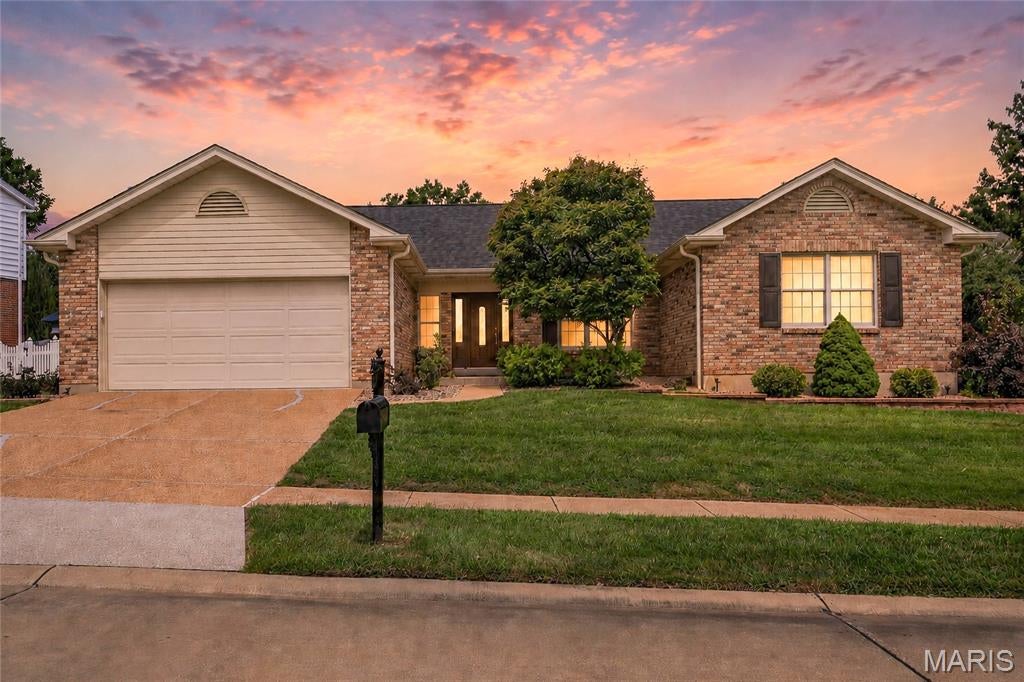 Welcome Home! Pride of ownership shines throughout this beautifully maintained and updated all-brick 3-bedroom, 2-full-bath home in the sought-after Mehlville School District. With over 2,100 sq. ft. on the main level!
Highlights & Updates Include:
-Spacious great room with floor-to-ceiling brick fireplace
-Real wood flooring throughout much of the main level
-Updated eat-in kitchen with granite countertops, stainless appliances & abundant cabinetry
-Formal living/bonus room and separate dining room
-Gorgeous custom paver patio with wing walls & ambient lighting, reinforced for a hot tub
-Expansive primary suite with walk-in closet
-Renovated primary bath featuring a custom walk-in shower with floor-to-ceiling tile, stone accents, heated floors & custom cabinetry
-Beautifully updated hall bath with Onyx tub surround, custom wainscoting & ceramic tile flooring
-Quartz vanity tops in both bathrooms
-Anderson windows
-Pella front door
-Epoxy-coated garage floor
-Newer roof & stacks
-Newer oversized gutters & downspouts
-Exterior tuckpointing recently done on exterior chimney.
-Over 2,100 sq. ft. of unfinished lower-level space ready for your vision
Outside, enjoy well maintained landscaping and a private, beautifully designed patio that creates an inviting outdoor retreat. Located near shopping, schools, parks and major highways, this move-in-ready home offers the perfect combination of thoughtful updates, quality finishes and comfortable living. Occupancy permit passed. Don’t miss this one! Showings begin at 1 PM on Sept. 9th.