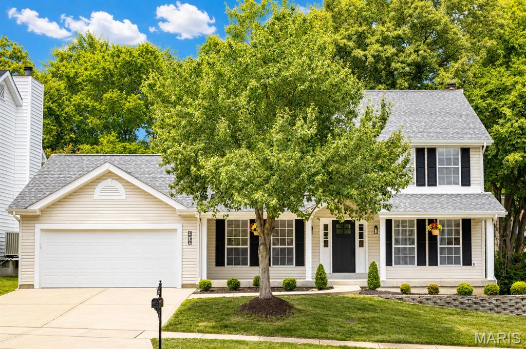 This Stunning Renovation is set to impress! 4 bed 3.5 bath home with large kitchen and an open floor plan is exactly what you're looking for, no detail has been overlooked. Great room with updated gas fireplace is open to the all new kitchen w/custom cabinets, quartz countertops, custom tile backsplash, large eat in island, all new stainless steel appliances, new lighting, breakfast room & walks out to large concrete patio and flat private yard backing to trees. Adjacent to the kitchen is the dining room, large bonus room & updated half bath to complete the open feel. 
The upper level vaulted primary suite features a large en suite bath with huge double vanity, soaking tub, oversized glass shower and his and hers walk in closets! Upper Level includes 3 additional bedrooms one with walk in closet and a fully renovated bath w/new oversized vanity, stunning tile shower. Finished LL features large family room, separate bonus room with direct access to the renovated full bath and ample storage with slop sink. Large main floor laundry, new flooring, hardware, new lighting throughout, updated staircase, new front door, updated balusters, updated landscaping, 2 yrs NEW roof, updated shutters and more awaits in your future home!