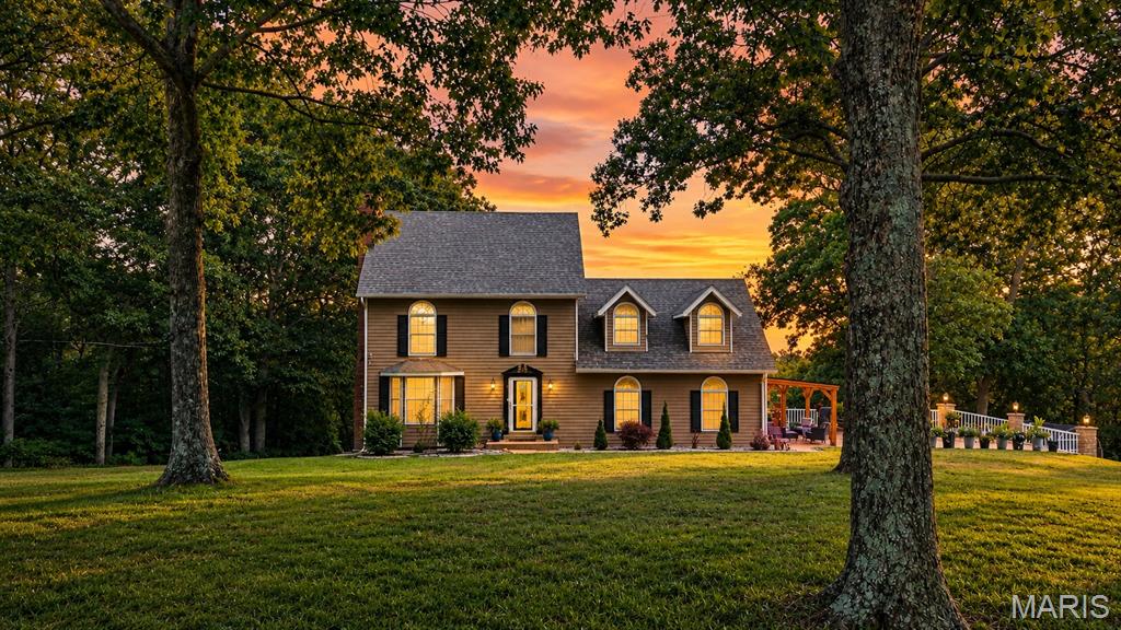 Showings Start this Friday! This charming, 3 bed and 4 bath home is nestled on nearly six acres, and located in the much sought after Jefferson R-VII school district. A long wraparound driveway welcomes you past a beautifully landscaped front yard with many trees including various fruit trees, Peach, pear, and apple. Out back, you will notice a private pool area that overlooks the large fenced in field and beautiful treelined sky. Recently installed a large barn to provide for many farm animals or storage you may need. Inside, enjoy updated fixtures, two fireplaces upstairs and down, and upgrade deposits. The finished walkout basement adds flexible living space for entertaining or a rec room/bedroom/ even. A home office. If you value privacy, enjoyment, and ways to make a Home your own - this may be what you’ve been looking for.