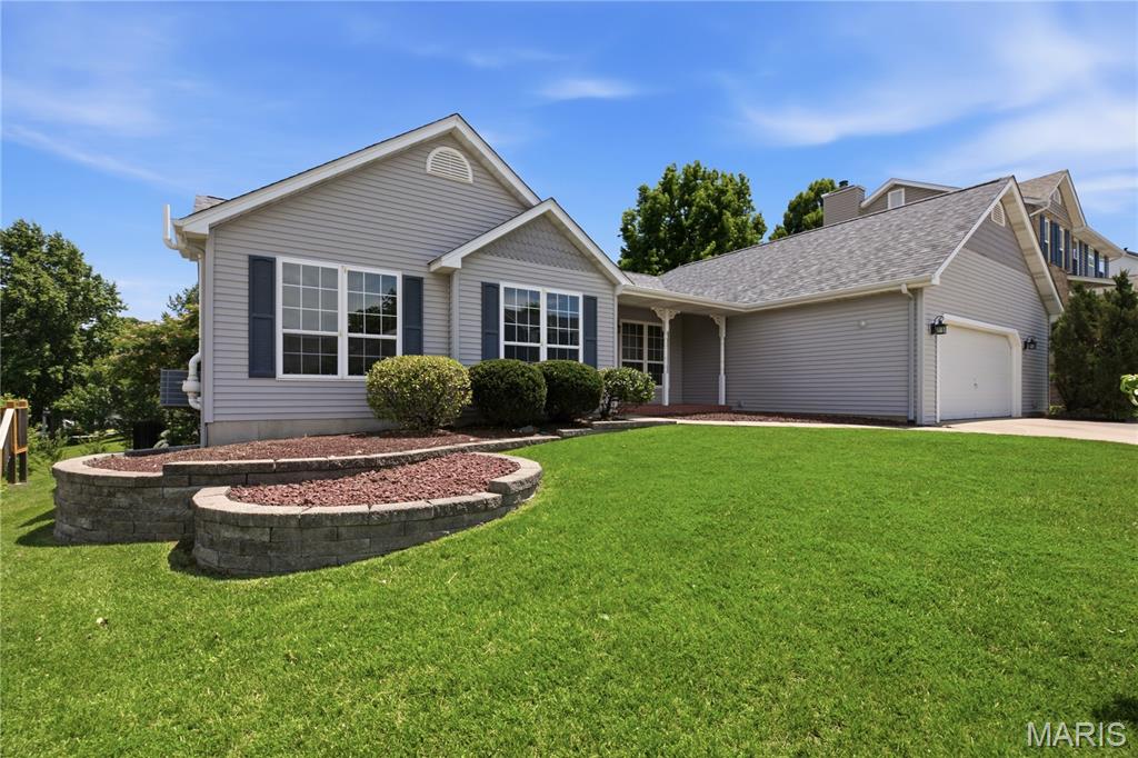Welcome to 831 Glencorse Drive, a spacious ranch home in the highly desirable Highlands neighborhood, where location truly matters! Tucked into the sought-after Francis Howell School District and surrounded by everyday conveniences, this home offers the space, setting, and lifestyle buyers are searching for.

With approximately 1,800 square feet on the main level, this well-loved home features generous room sizes, a vaulted great room with a wood-burning fireplace, and an oversized garage with room for larger vehicles, tools, hobbies, and storage. The kitchen offers custom cabinetry, updated countertops, a tile backsplash, breakfast bar, pantry, bay window breakfast area, and new appliances.

The flexible dining area gives you options—formal dining, home office, playroom, or a cozy second sitting space. The main level includes three large bedrooms, including a spacious primary suite with a walk-in closet and private ensuite bath. An updated hall bath and oversized main-floor laundry room with sink and storage add comfort and convenience.

Step outside to a beautifully landscaped backyard with a large paver patio, perfect for entertaining, relaxing, or enjoying quiet evenings at home. The unfinished lower level offers excellent potential for future living space, recreation, storage, or hobbies.

Major updates have already been completed, including a new roof, updated HVAC, new appliances, and a newer fence. Bring your personal style and finishing touches to make this spacious home your own.

Located near shopping, dining, parks, and commuter routes, this home combines the comfort of an established neighborhood with the convenience of an incredible St. Peters location!