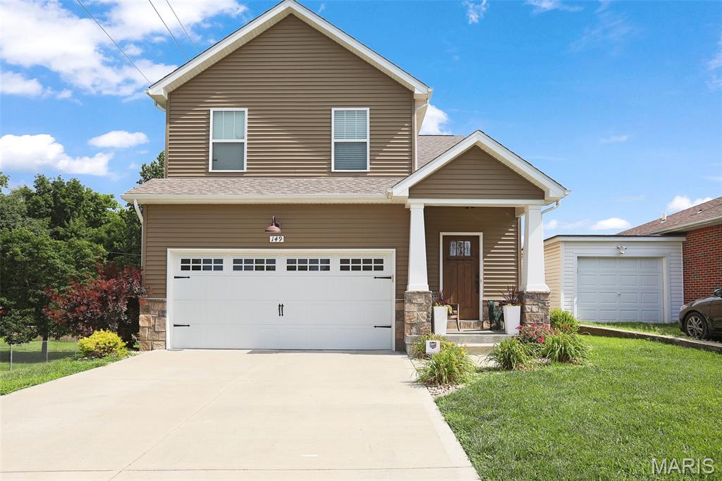 Beautiful 3 Bedroom, 3 Bath home conveniently located just minutes from downtown Collinsville! This homes open concept floor plan features a spacious living area, a beautifully updated kitchen with granite countertops and ample cabinetry, plus a designated dining area that offers plenty of space for everyday living and entertaining. The upper level boasts a spacious primary suite with a large walk in closet and primary bathroom with double vanity. Two additional generously sized bedrooms, a second full bathroom and convenient second-floor laundry finish out the upper level.  The full unfinished basement is roughed in for a 4th lower level bedroom and full bath, providing excellent potential for future living space, while still offering abundant storage.  Additional features include an attached 2 car garage,  a large corner lot, elevated back deck, patio and a storage shed.  Built in 2021, this move in 
ready home combines modern finishes, thoughtful design and a fantastic location. Schedule your showing today!
