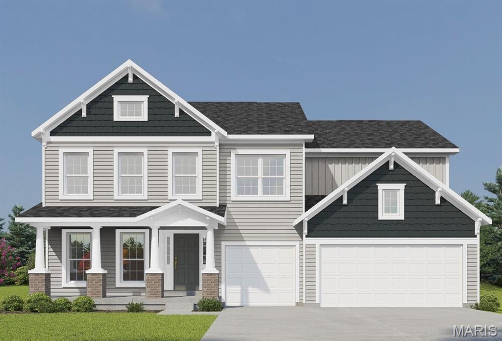 *FOR SALE* The Windsor by Consort Homes in the Claymont Hills subdivision. This 2-story home offers 3,215 sq ft of living space with 4 bedrooms, 3.5 baths, and a 3-car attached garage on a .3490-acre lot. The main level showcases luxury vinyl plank flooring throughout, a private study, separate dining room, breakfast room, and main floor laundry. The open family room features an electric fireplace and wall of windows, creating a bright and inviting living space.
The kitchen is thoughtfully designed with custom 42" two-tone cabinetry featuring crown molding, soft-close doors, dovetail construction, and full-extension drawers. Quartz countertops and undermount sink are complemented by stainless steel gas appliances, including range, microwave, dishwasher, and refrigerator cabinet. A large center island with breakfast bar seating, pendant lighting, and ample counter space makes this kitchen ideal for everyday living and entertaining. A walk-in pantry adds additional storage and functionality. The upper level includes a spacious bonus room and four bedrooms, including a primary suite with walk-in closet, double vanity, soaking tub, and separate shower. The walk-out lower level offers an 8' pour with rough-in bath and unfinished space ready for future finish.