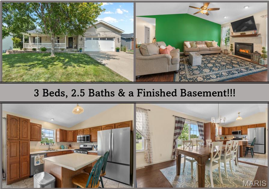 ST. JACOB, IL...Welcome to small-town living in the desirable Country Meadows Estates subdivision in St. Jacob! This well-cared-for 3-bedroom, 2.5-bath home offers a comfortable blend of charm, space, and convenience within the sought after Triad School District. An inviting covered front porch and beautifully maintained landscaping create wonderful curb appeal, while inside, a gas fireplace adds warmth and character to the main living area. The finished lower level expands your living space with a spacious family room and convenient half bath, ideal for relaxing, entertaining, hobbies, or a home office. Step outside to enjoy the extra-deep backyard with a beautiful paver patio, which backs to open ground and provides plenty of room to enjoy the outdoors. Experience the relaxed pace and welcoming atmosphere of St. Jacob while remaining just minutes from shopping, dining, schools, and other area amenities. IMPORTANT HIGHLIGHT...The seller created a pantry where the main-level washer and dryer were and created a nice laundry station in the lower-level. ALL HOOKUPS remain on the main level if someone wanted to move the laundry area back upstairs. The home may also qualify for 100% USDA Rural Development financing, subject to buyer and property eligibility....