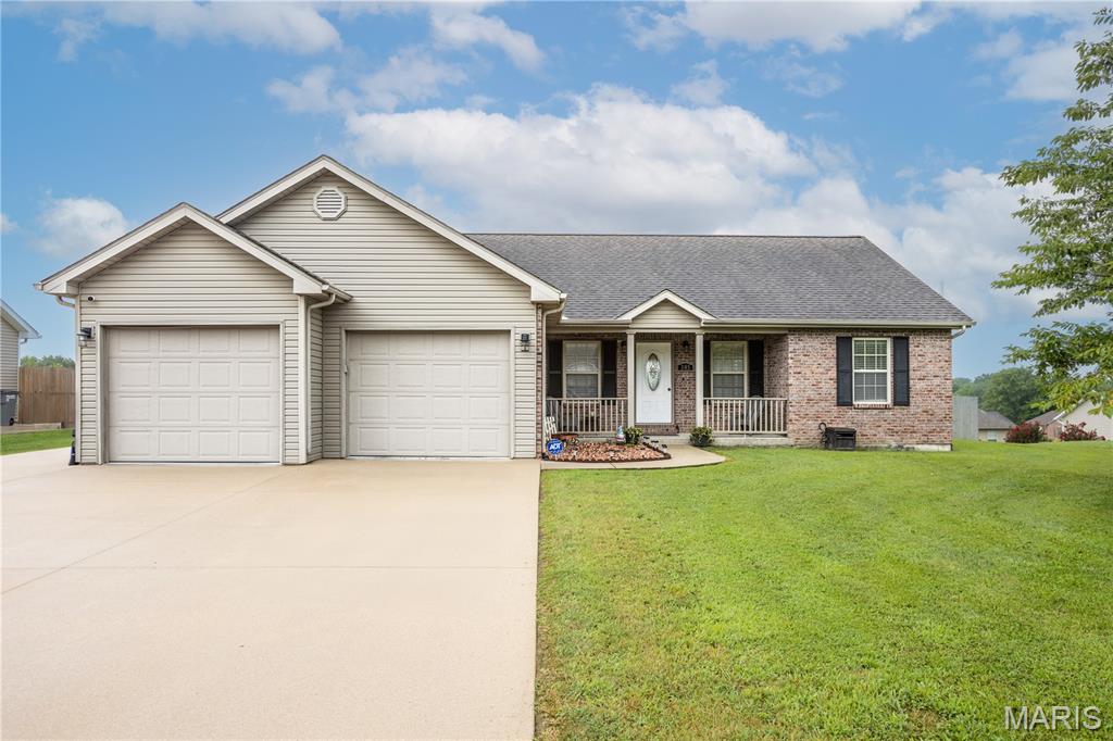 Welcome home to this beautiful ranch style home at the top of the subdivision, over-looking one of the best views in the neighborhood! Located in a family-friendly, quiet community, with quick access to city parks, this home combines everyday comfort, with functionality, convenience, and plenty of space. Inside, you'll love the main-level living area with an open floor plan consisting of vaulted ceilings, hardwood floors, ceramic tile, carpet, and main level laundry, all designed to fit a variety of lifestyles. The finished walk-out basement is fully functional, having a bedroom, bathroom, custom-made wet bar, and fully concrete tornado shelter, along with a recreational area that provides additional living space. Step outside to the spacious backyard that offers a privacy fence and endless possibilities. The walkout patio provides easy access to the wet bar, making it the perfect setup for entertaining family and friends. The shed provides additional space for your lawn equipment or other outdoor necessities. The fully finished oversized garage has been upgraded with epoxy floors that are attractive and easy to maintain. As an added feature this garage comes complete with a full storage closet. This is a home that truly offers space, comfort, convenience, and incredible views—all in a wonderful neighborhood.