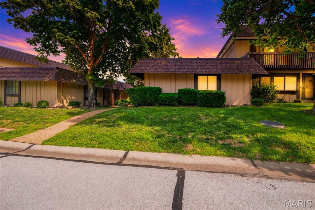 If you're looking for a clean, updated, and low-maintenance home, look no further. This 3 bedroom, 2 bathroom patio home in Heritage Landing is ready for you! With over 1100 sqft of living space on a single level, this home offers an ease of living that is difficult to come by anywhere else. You will notice the luxury vinyl plank flooring and vaulted ceiling as you enter this end unit villa. The kitchen is a delight, updated in recent years with white shaker cabinets, granite countertops, tile backsplash, and appliances-the fridge stays! The double sliders provide copious amounts of natural light to the living and dining areas while offering a lovely view of the private patio area. The backyard areas are a versatile and charming element of the patio homes. You can choose to make it extra low mainteance by making it a hardscape or, if you have more of a green thumb, plant a beautiful garden. The pation leads to the oversized two-car garage. Back inside, you will find both bathrooms have been nicely updated including raised height vanities. The primary bedroom has ample closet space, a vaulted ceiling, and an en suite bathroom with walk-in shower. The peace of mind continues knowing the HVAC, hot water heater, windows, and sliding doors have all been updated in 2021 and 2022. Additionally, the electric panel was updated in 2025. Easy access to 364, amenities, and shopping are just icing on the cake! This home is a gem. Don't miss out!