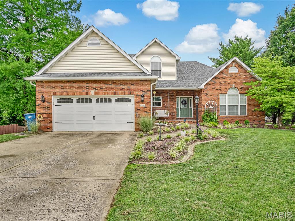 If you've been searching for more space in a location you'll love, this one deserves a look. From the beautiful front yard to the welcoming porch, you will immediately feel at home. Step inside to find a stunning foyer with soaring ceilings that opens to a bright and inviting living room with great natural light from the windows overlooking the tranquil backyard and classic hearth centers the room. The chefs kitchen is the heart of the home with center island to gather around, large pantry, and ample workspace. The dining space has been extended and remodeled by Cambria Homes to allow an amazing space for every day living and entertaining and create an office area on the main level. The primary suite offers a peaceful retreat with dual closets and a spacious bathroom complete with double vanity, separate shower, and jetted tub. The half bath and laundry room round out the main level. Upstairs, you'll find three additional bedrooms and a full bath, providing plenty of space for family and guests. The lower level was designed for entertaining, featuring a full kitchen/bar area, custom desk/workspace, updated light fixtures, and a newly added bedroom. With direct walkout access to the backyard, it's the perfect space for gatherings, game days, or multi-generational living. Outside, enjoy a large, fenced backyard offering privacy, room to play, and plenty of space for pets, gardening, or summer get-togethers. Recent improvements provide peace of mind and added value, including a new roof, gutters, gutter guards, and siding in fall of 2024. Conveniently located in Edwardsville, you'll be just minutes from schools, parks, SIUE, shopping, restaurants, and all of the local favorites that make this community such a great place to call home. Schedule your showing today to see this amazing home.