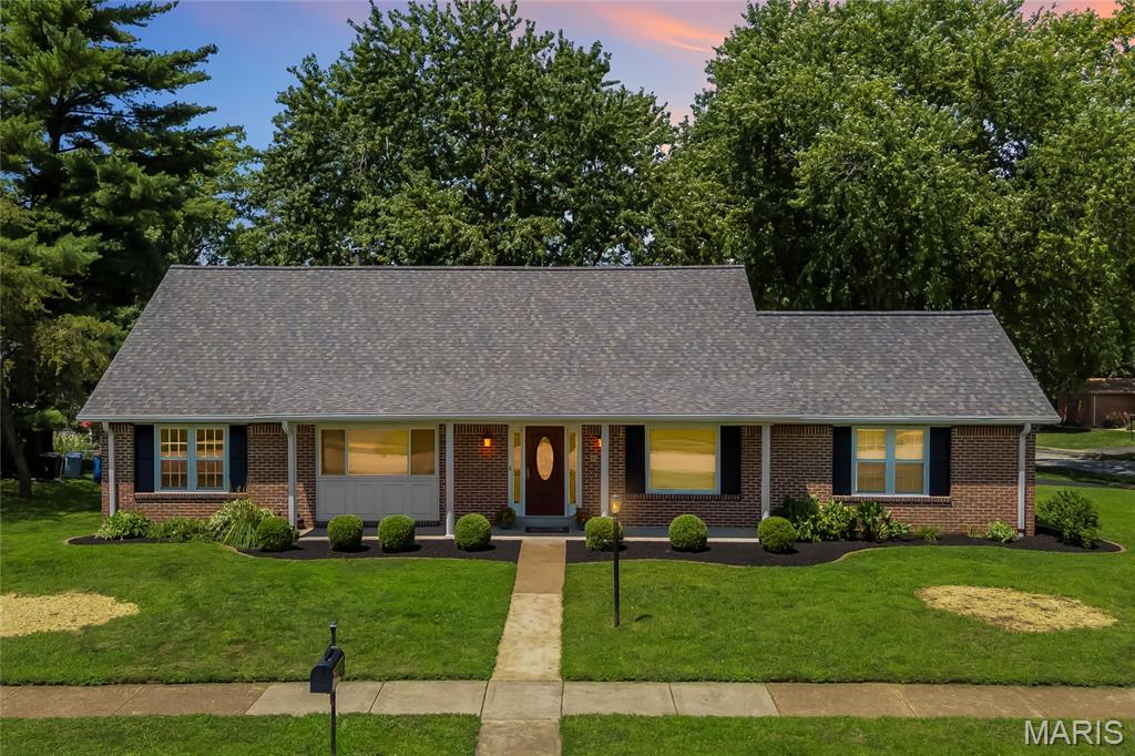 Open Thur, 7/23, 4-6pm. Welcome to 1029 Fernway Lane, a move-in-ready Creve Coeur home in the Parkway School District offering one of the area’s most sought-after floor plans: a spacious main-level primary bedroom. This 4-bedroom, 2-full-bath residence features 2,331 square feet above grade and approximately 2,987 square feet of total living area, including a partially finished lower level.

The primary retreat includes a sitting area and walk-in closet, with a beautifully renovated full bath located just outside the bedroom. The upstairs bathroom has also been completely remodeled. Hardwood flooring, fresh interior paint, new carpeting, and a wood-burning fireplace in the family room create a warm, polished setting that is ready to enjoy.

Downstairs, the finished portion provides versatile room for recreation, exercise, hobbies, a playroom, or home office. Expansive unfinished areas offer exceptional capacity for seasonal décor, sporting equipment, tools, and household organization.

Outside, the professionally landscaped corner lot features healthy perennials, a private patio, and a built-in natural gas grill, creating an inviting place to entertain, dine, or unwind. Additional improvements include a 2021 roof, updated siding, insulated replacement windows, a custom front entry with sidelights, a newer garage door, and an oversized rear-entry 2-car garage.

Combining first-floor living, remodeled bathrooms, flexible lower-level space, abundant storage, outdoor privacy, and a desirable 63141 location near West St. Louis County amenities, this distinctive property is ready to welcome its next owner.